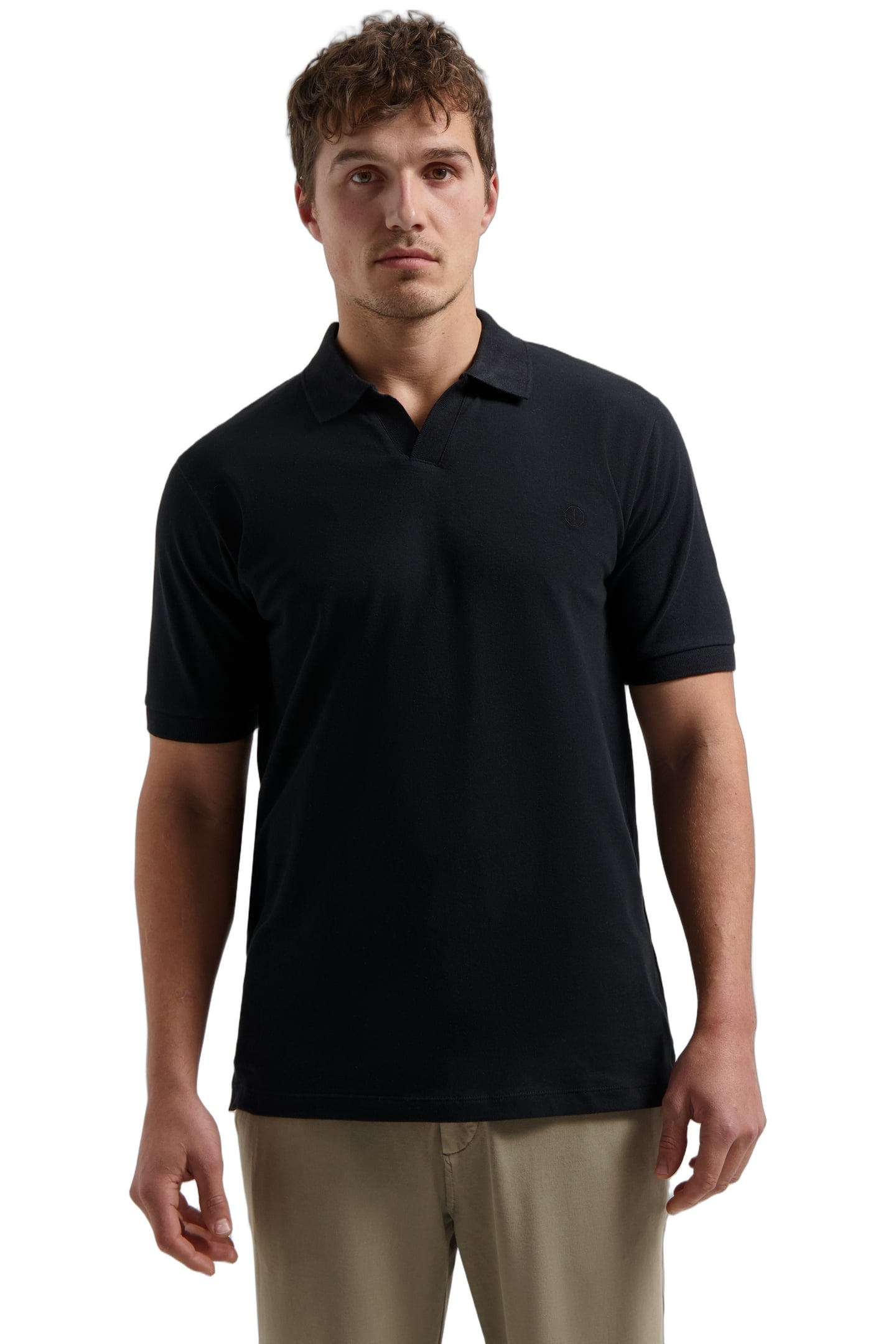 DS-BOWIE V-NECK POLO BLACK 1