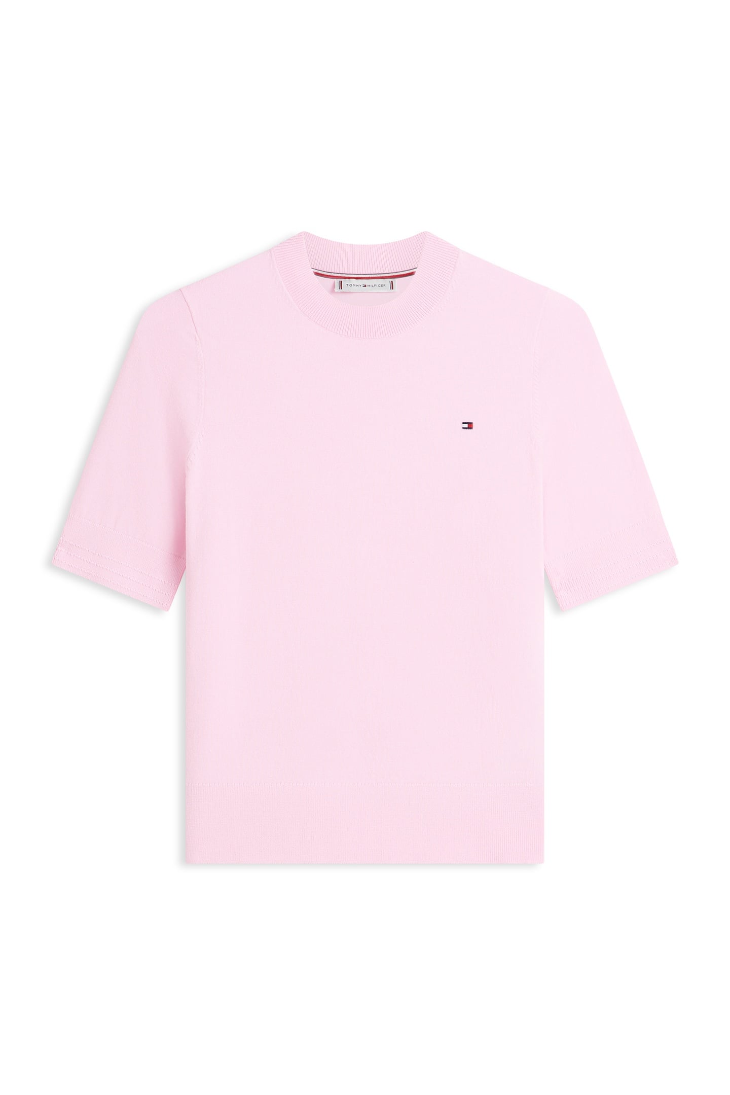 FINE KNIT JERSEY SHORT SLEEVE JUMPER ROSE PETAL 3