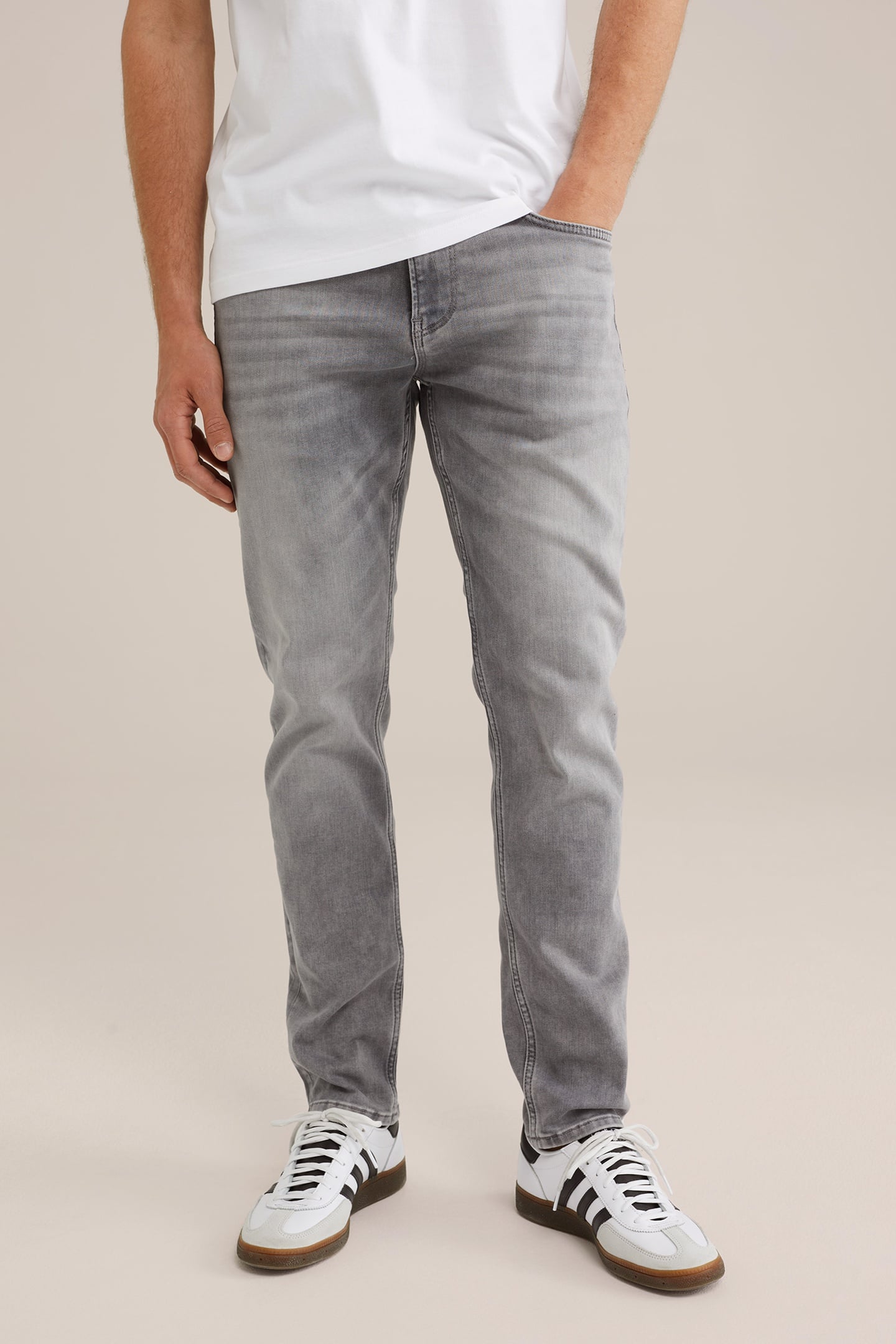 5-POCKET MID WAIST LIGHT GREY 1