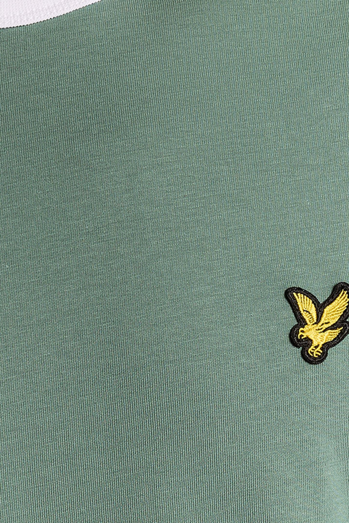 RINGER T-SHIRT AGAVE GREEN/WHITE 6