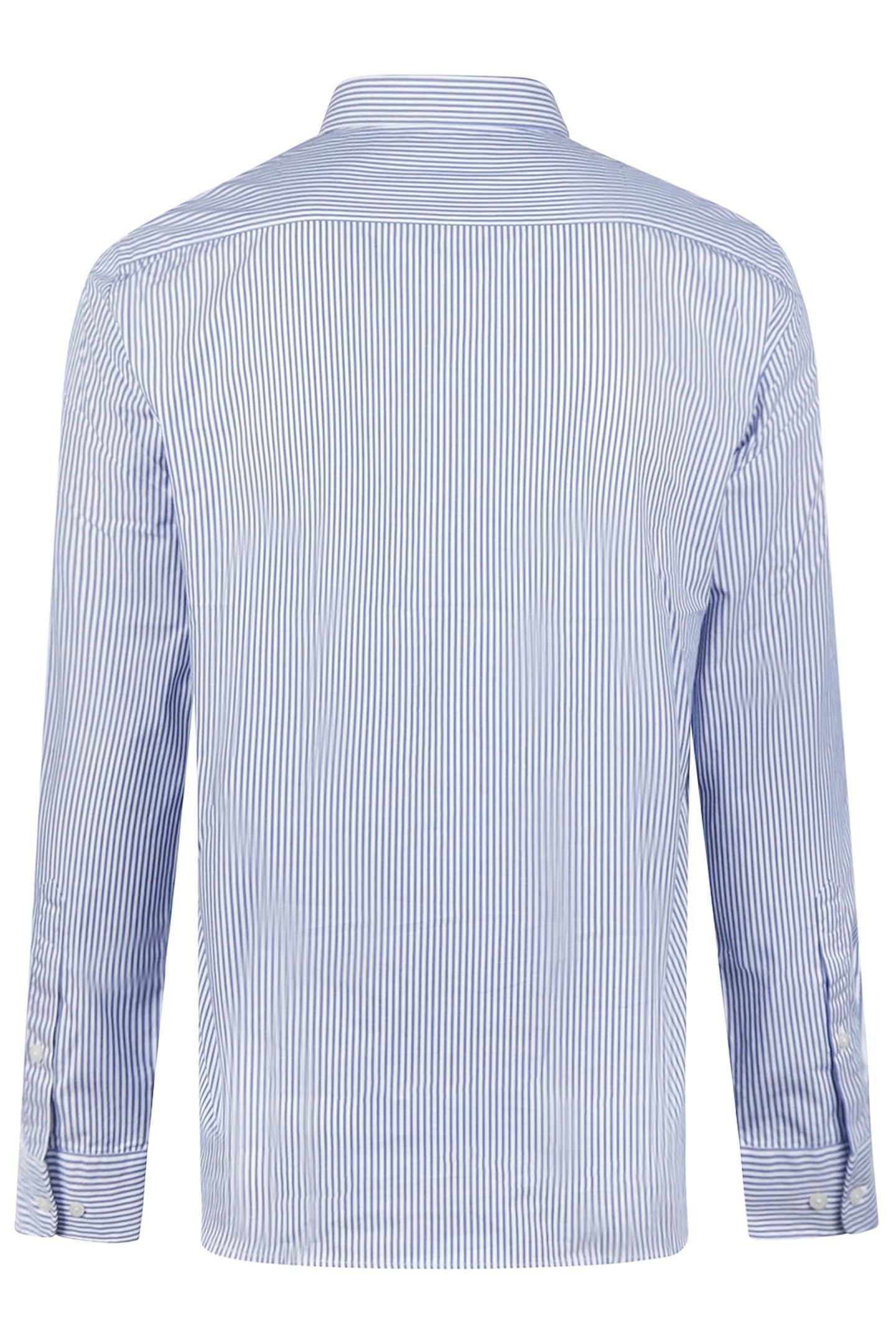 POPLIN STRIPE PEACHED SHIRT KOBALT 2