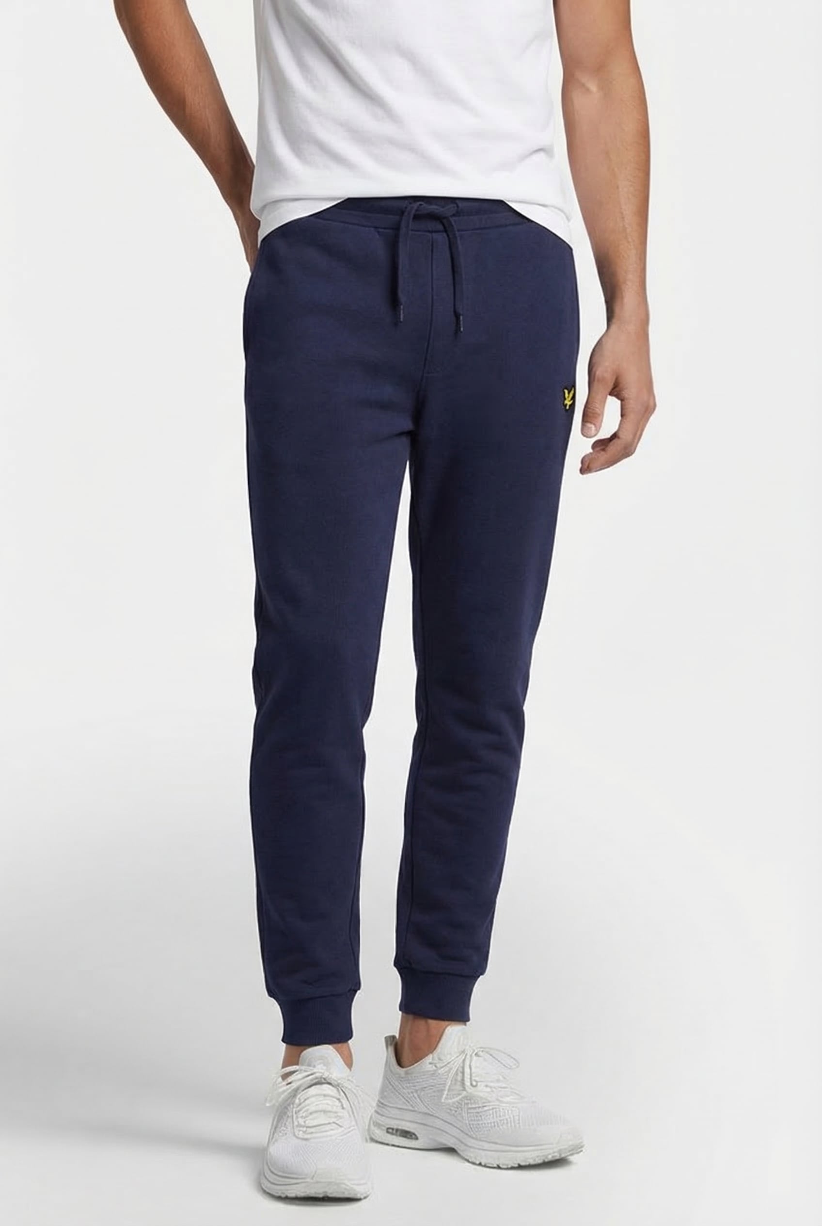 SKINNY FIT COTTON JOGGERS NAVY 1