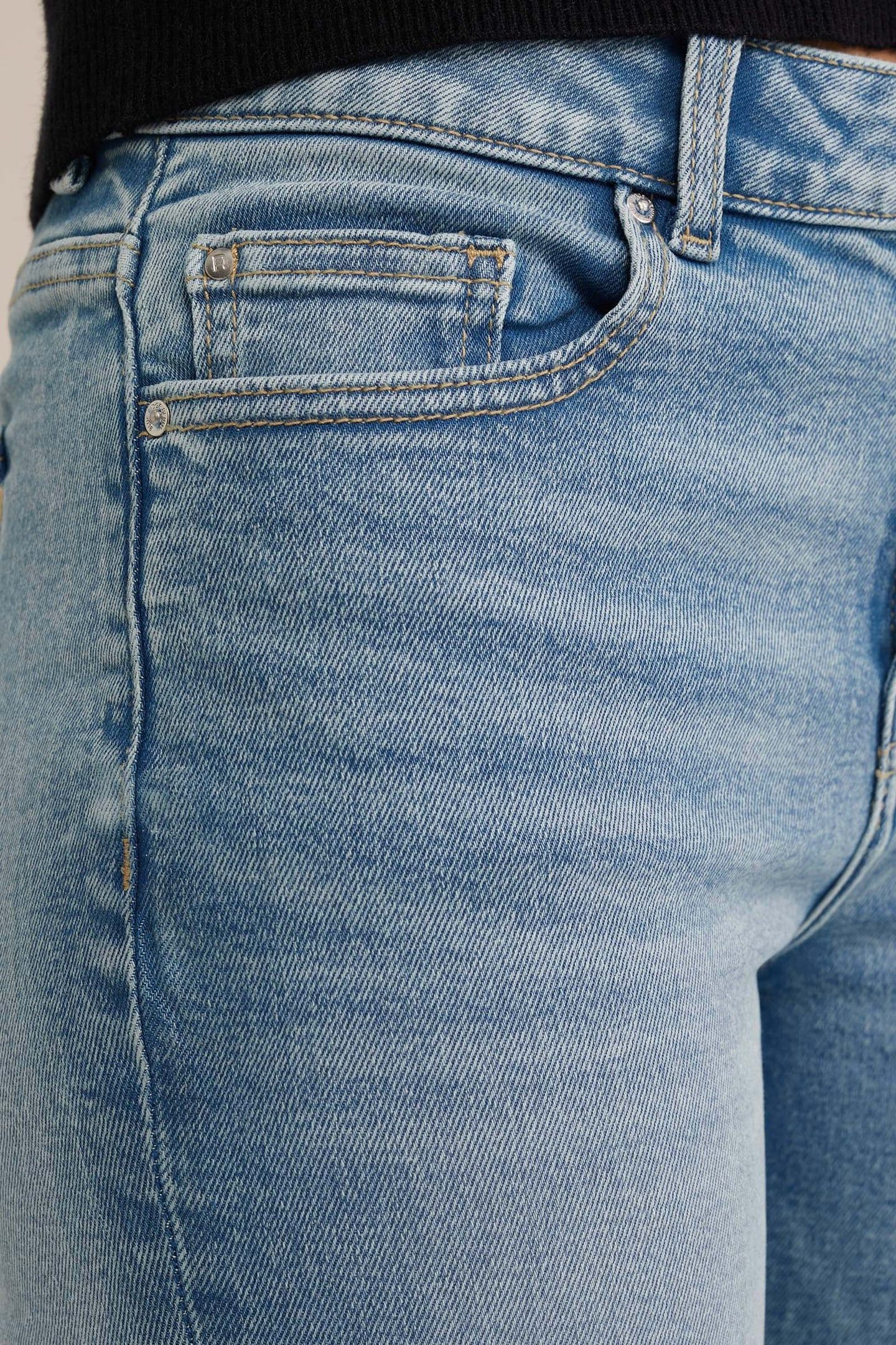 5-POCKET MID WAIST BLUE 5