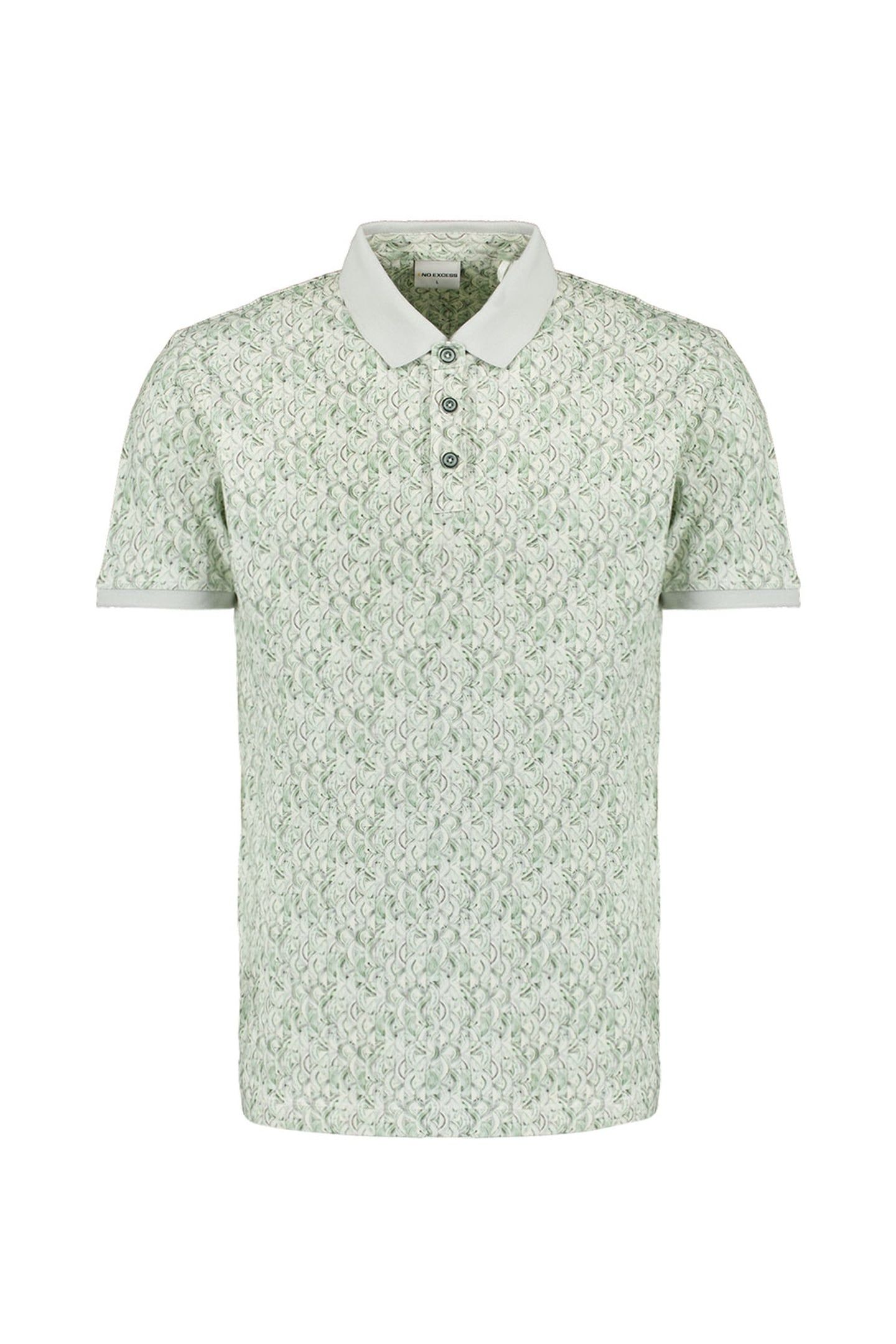 POLO PIQUE ALLOVER PRINTED GREEN 4