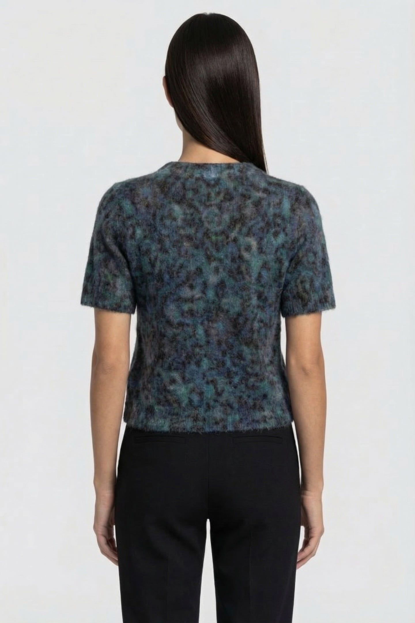 KNITTED SS TOP PETROL GREEN 2