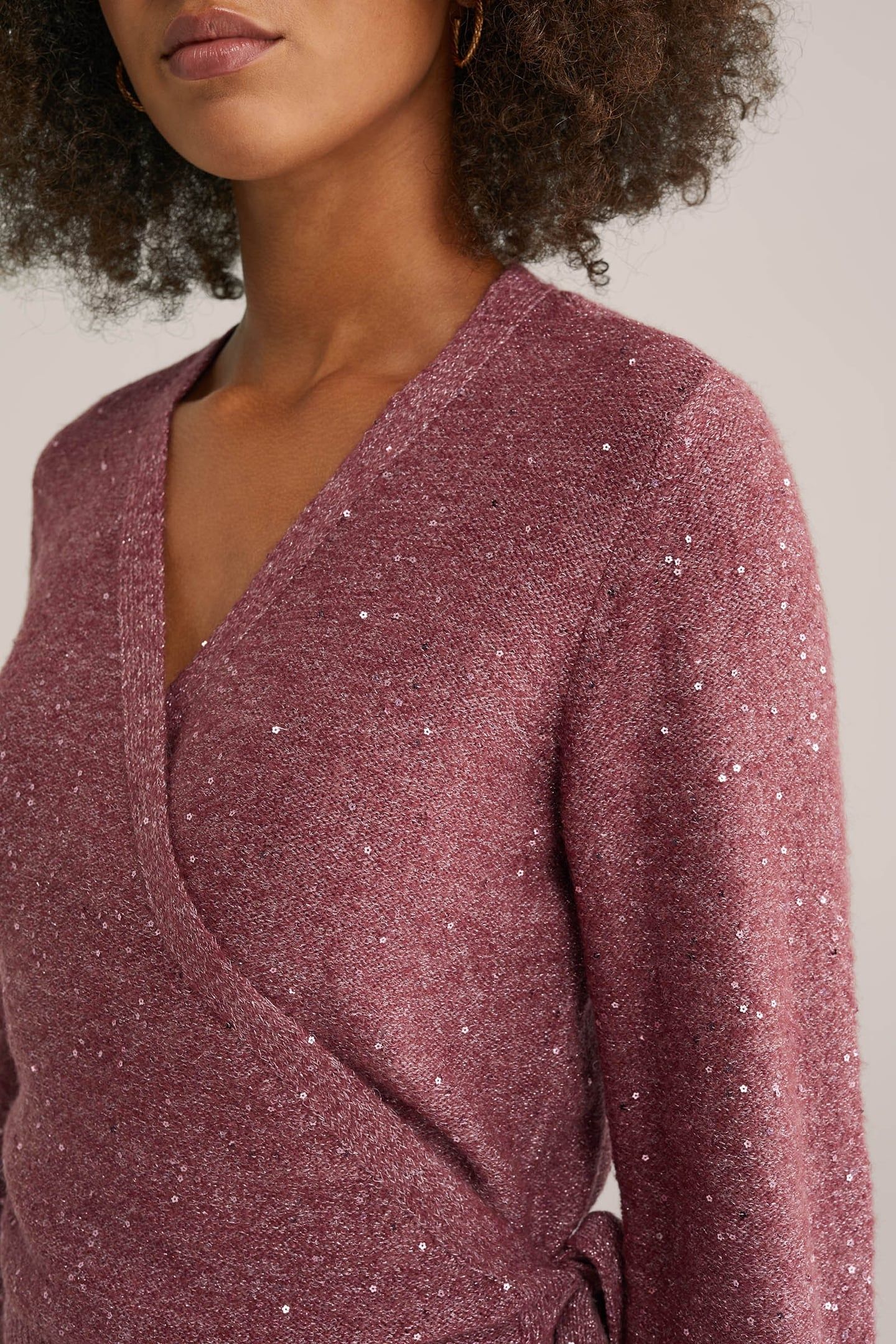WRAP CARDIGAN OLD ROSE 5