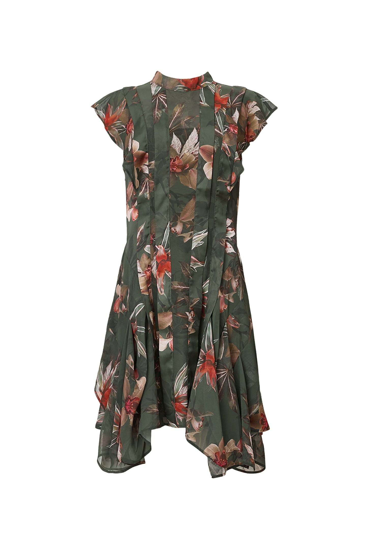 FLEUR DRESS ADENA KHAKI GREEN 5