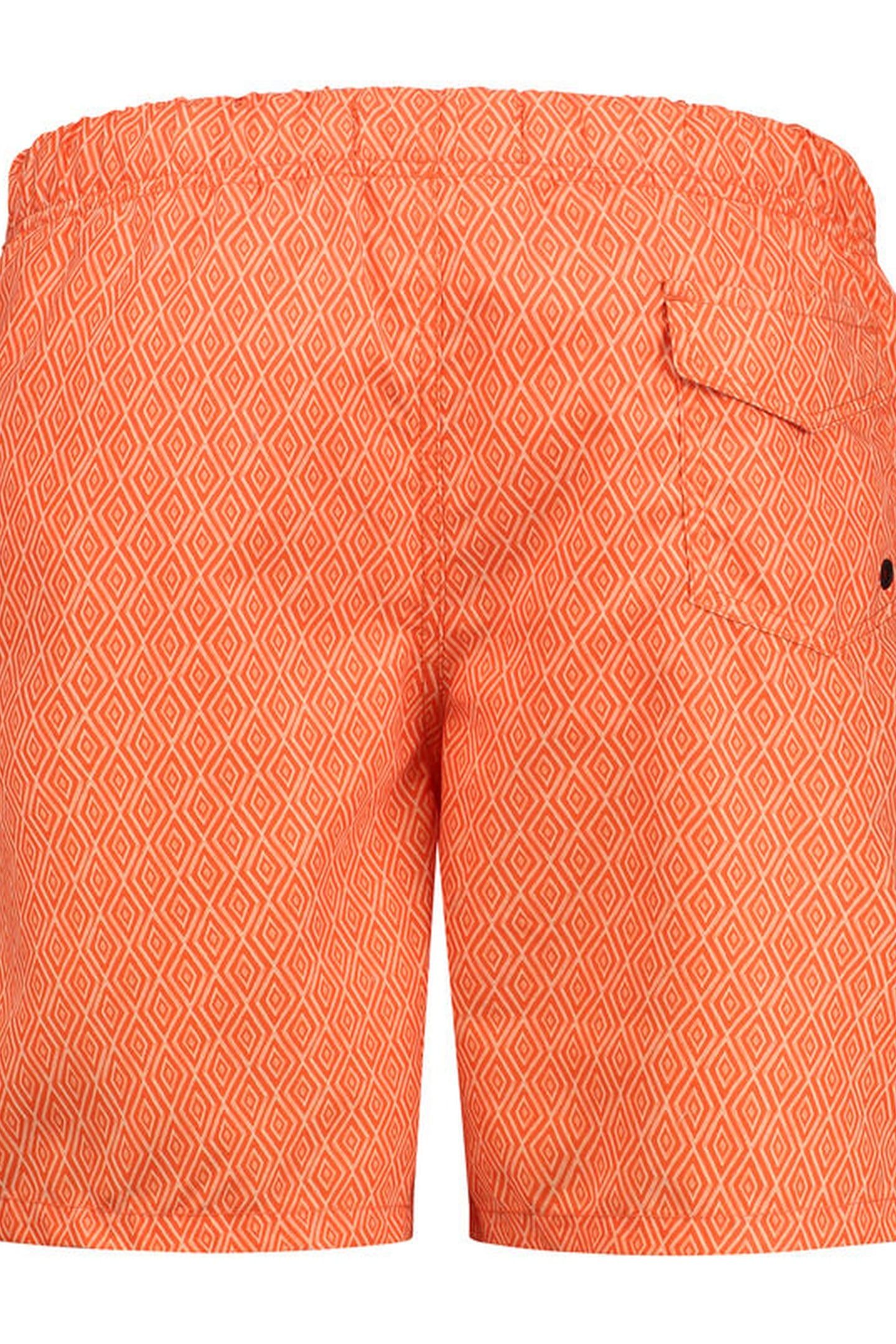 SWIM SHORT GEO GRAPHIC TILE MICRO PEACH ORANGEADE ORANGE 5