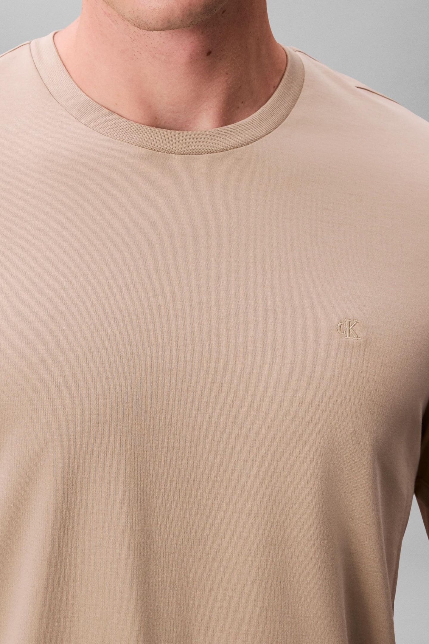 SS SUPIMA CHEST EMBOIDERY TEE ANCIENT MARBLE 6