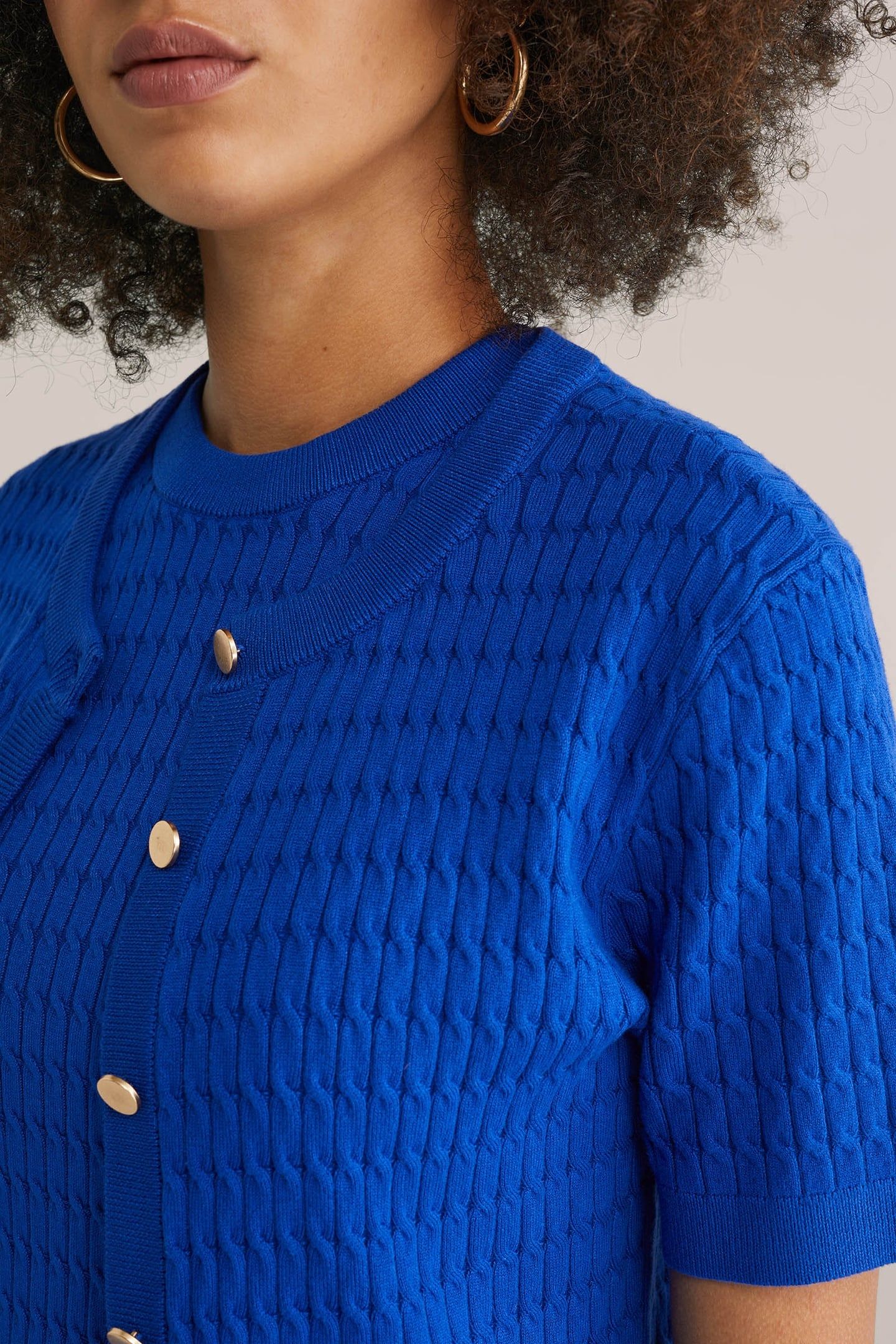 KNITTED CARDIGAN COBALT BLUE 5