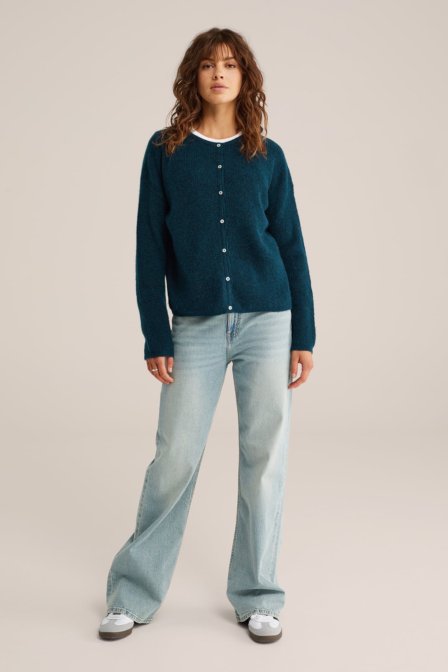 KNITTED CARDIGAN TURQUOISE 3