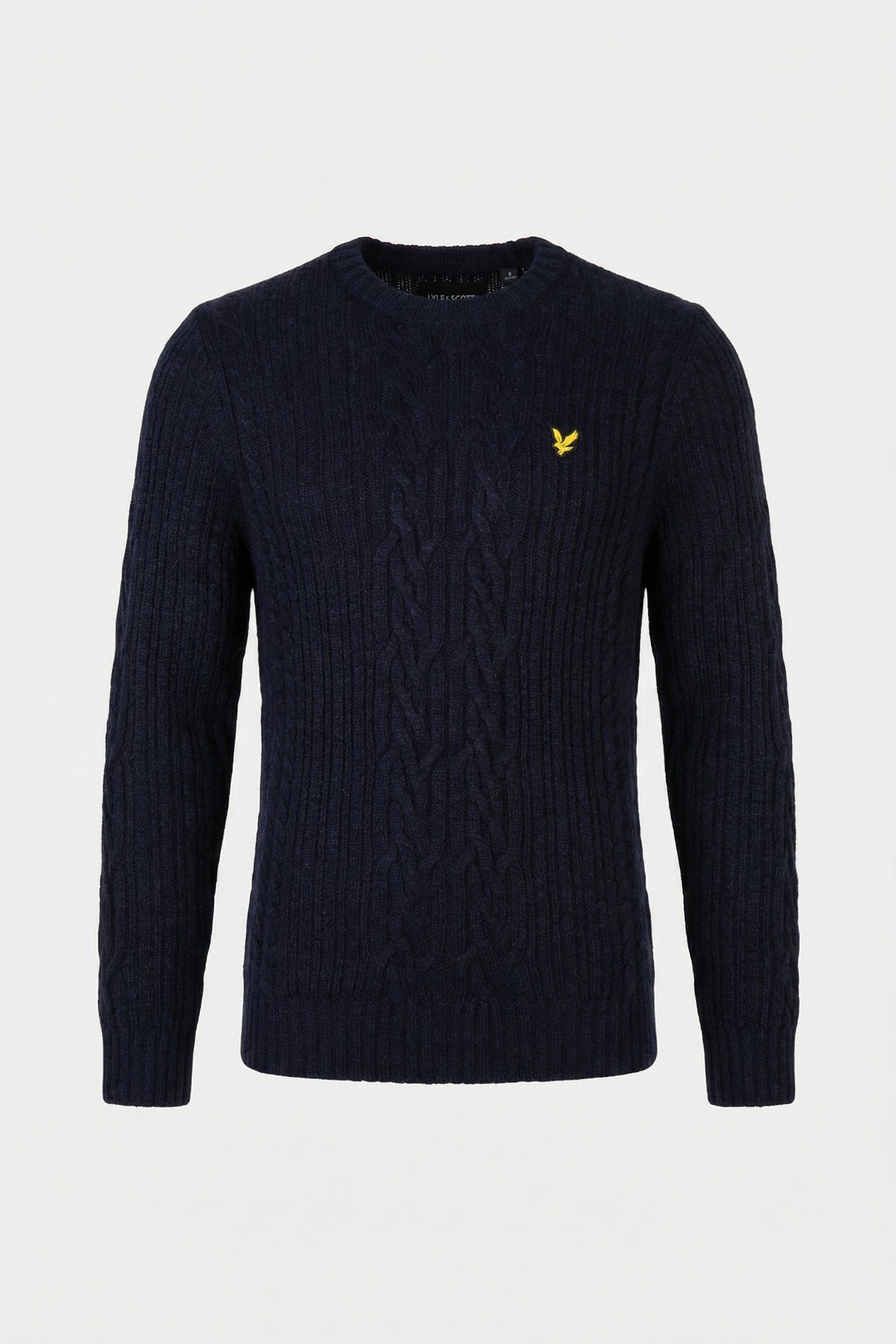 RIBBED CABLE KNIT JUMPER DARK NAVY MARL 3