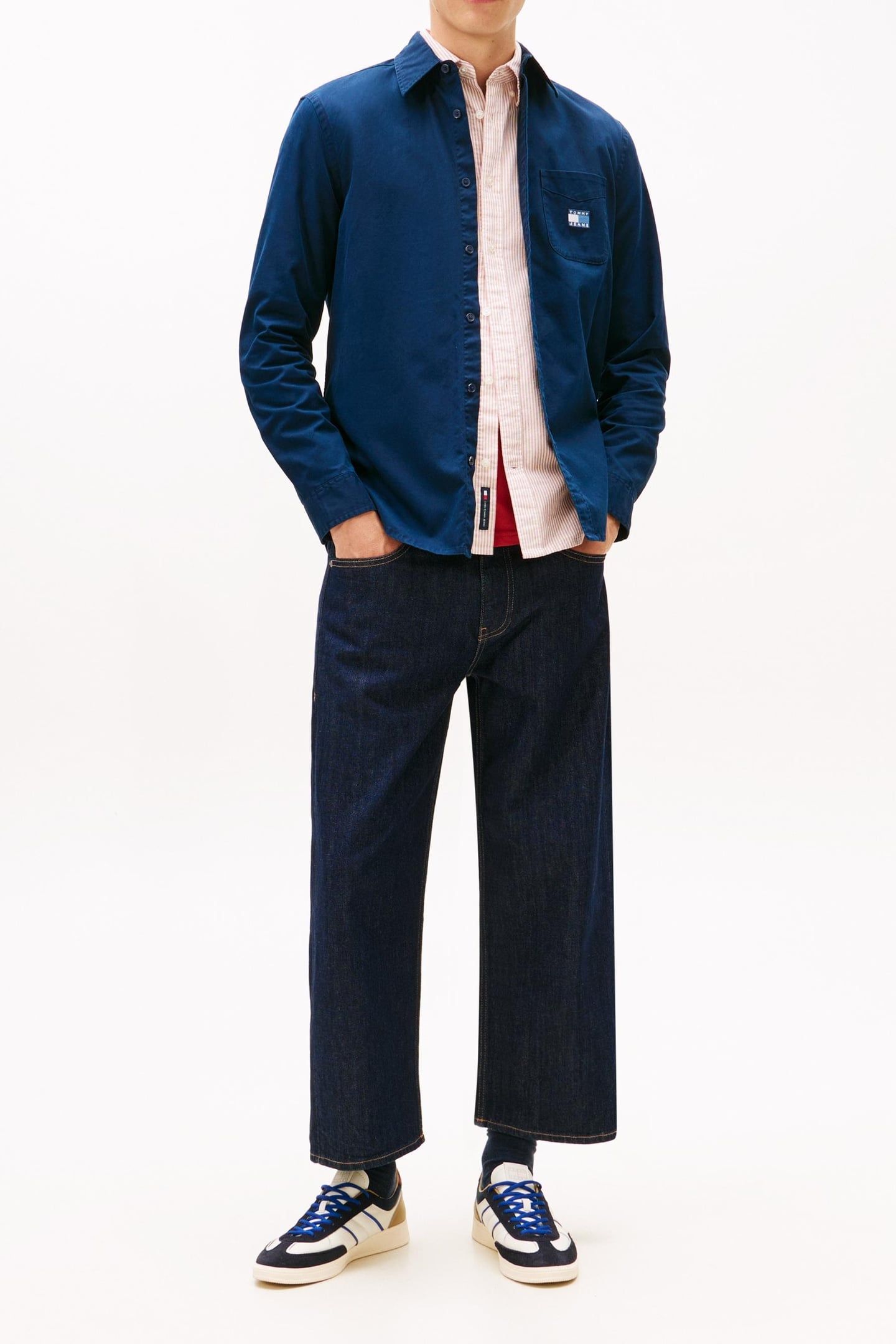 REGULAR WASHED TWILL SHIRT DARK NIGHT NAVY 5