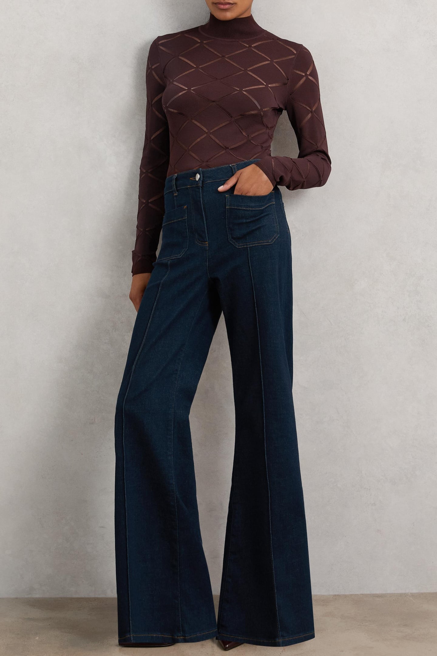 LASER CUT TOP BURGUNDY 2
