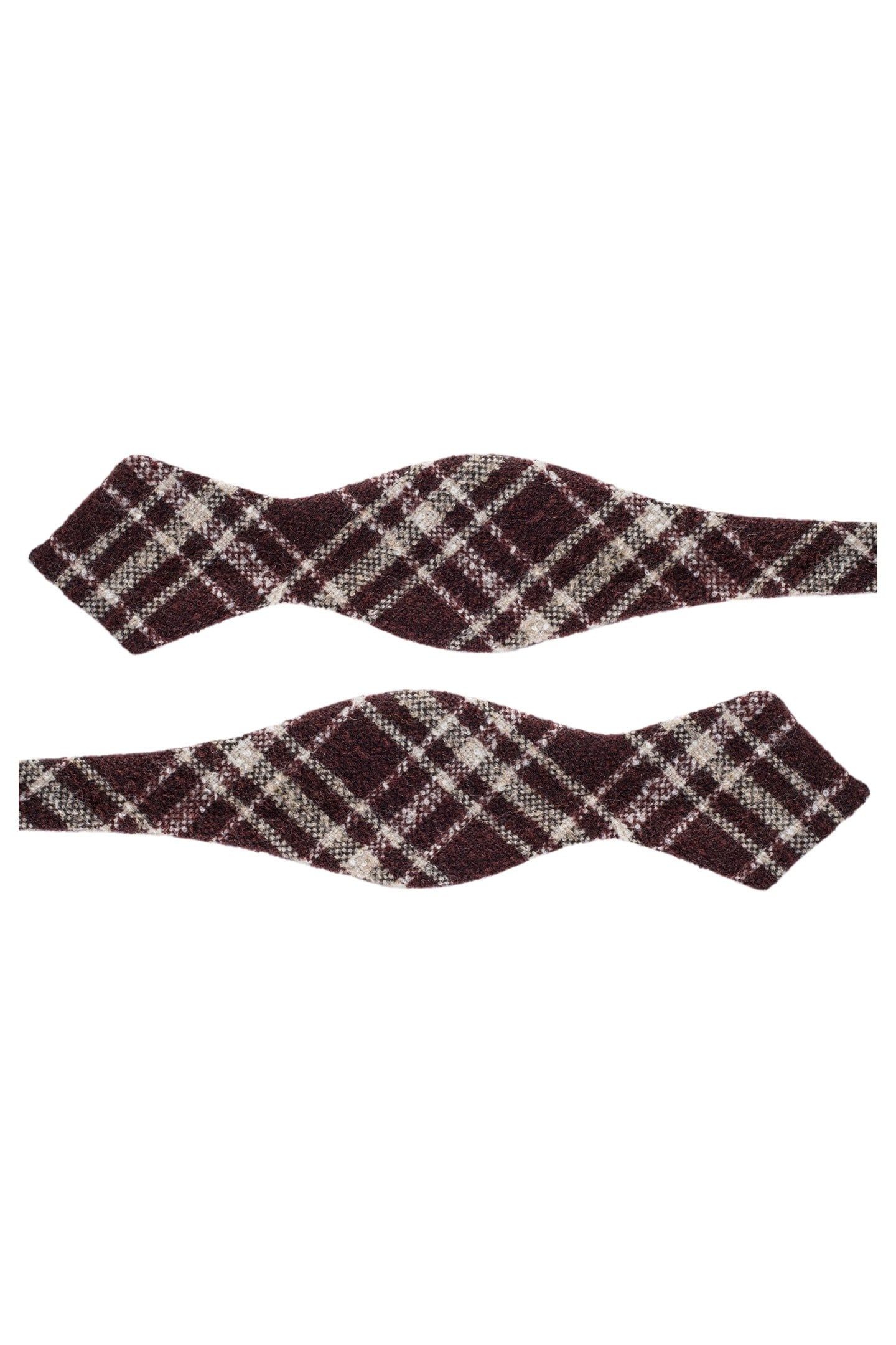 BOWTIE-CHECK-BORDEAUX DARK RED 2