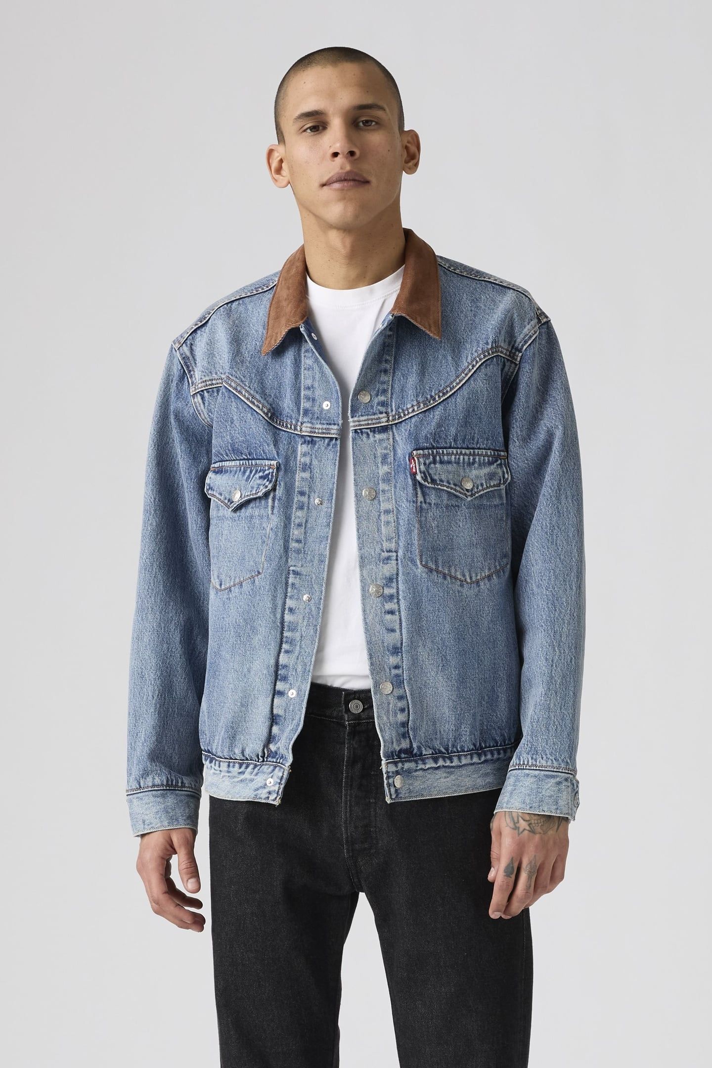 WESTERN SHORTHORN TRUCKER JACKET BLUE 1
