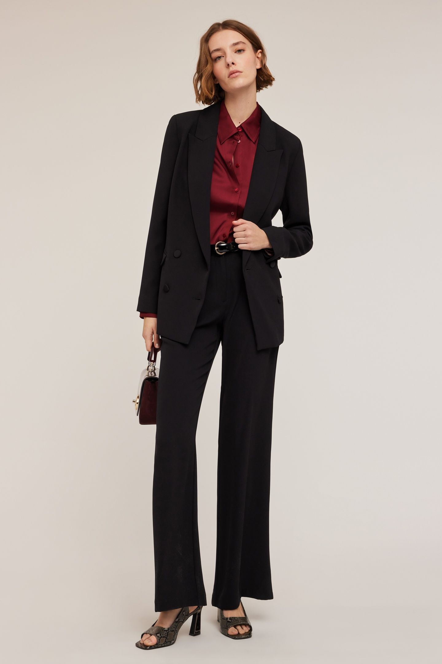 DOUBLE-BREASTED OVERSIZED BLAZER BLACK 3