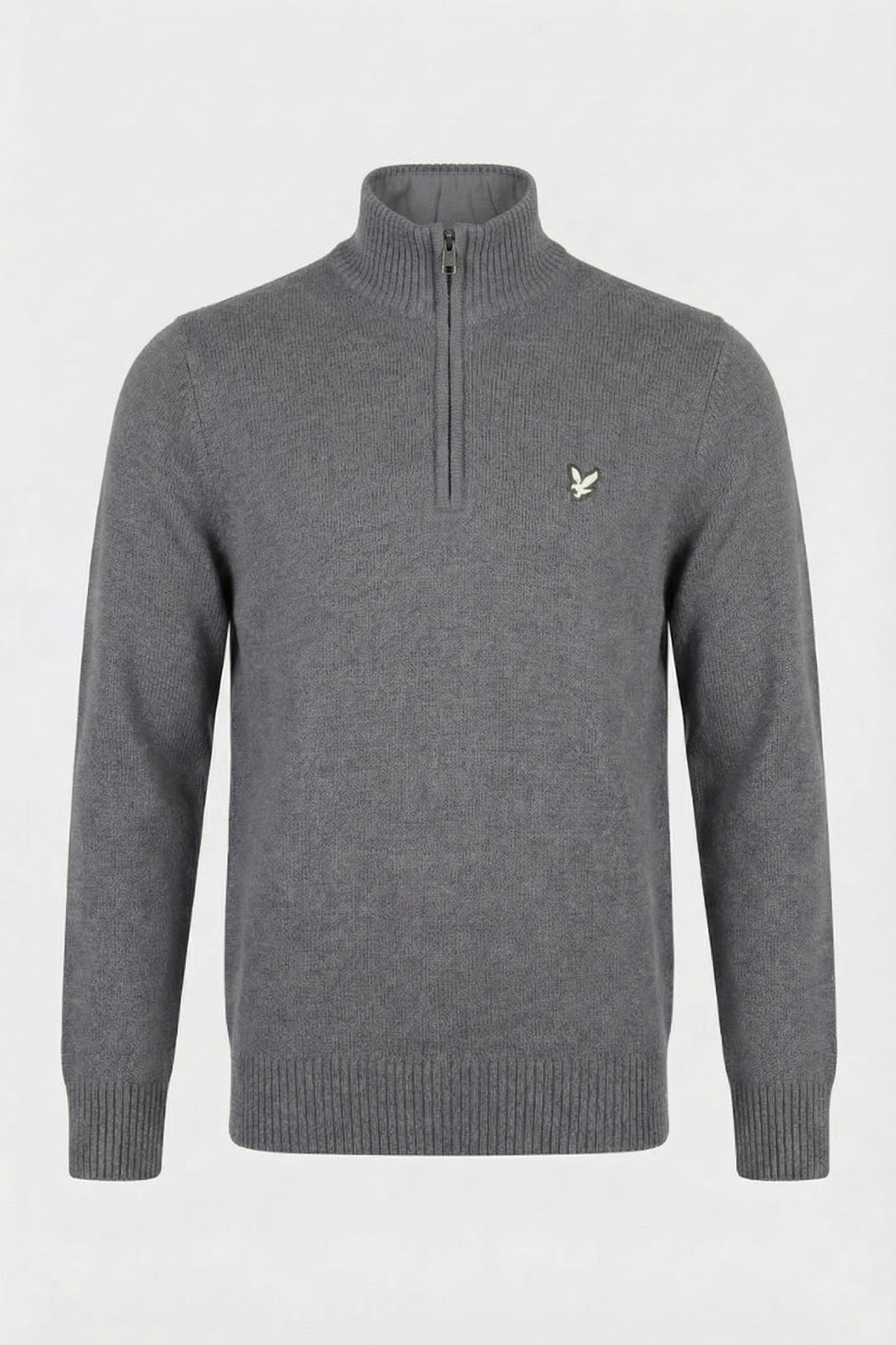 LAMBSWOOL QUARTER ZIP JUMPER LIGHT SHADOW 3