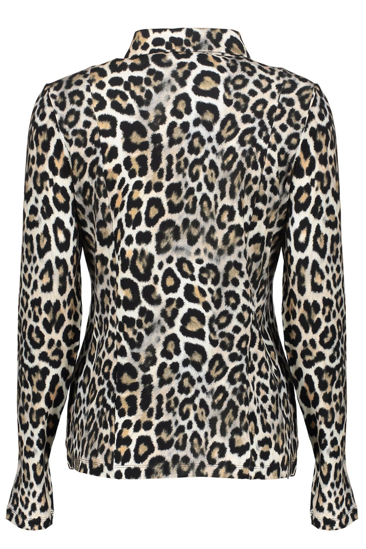 BLOUSE AOP JERSEY BLACK/SAND 2