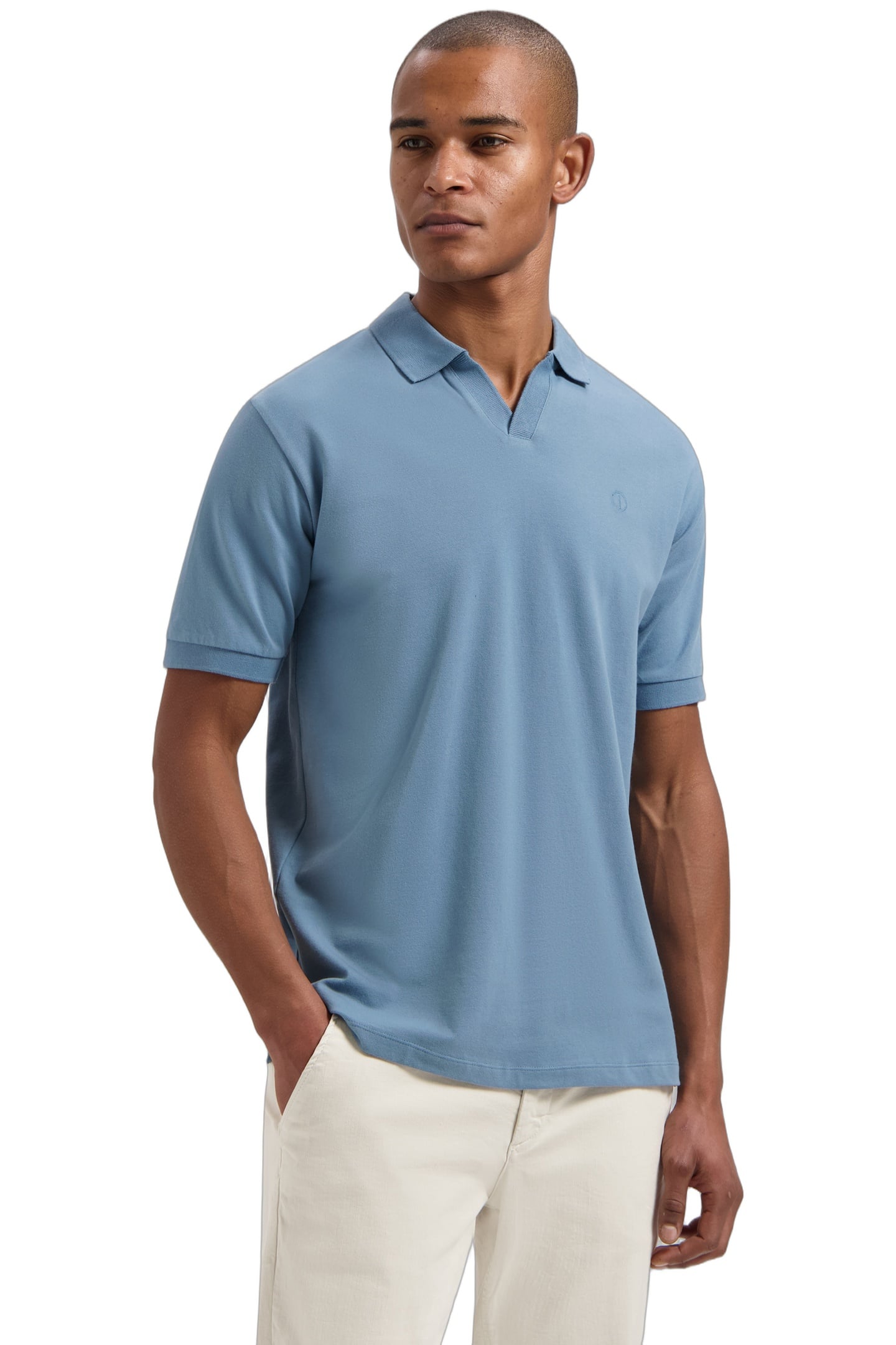 DS-BOWIE V-NECK POLO PROVINCIAL BLUE 1