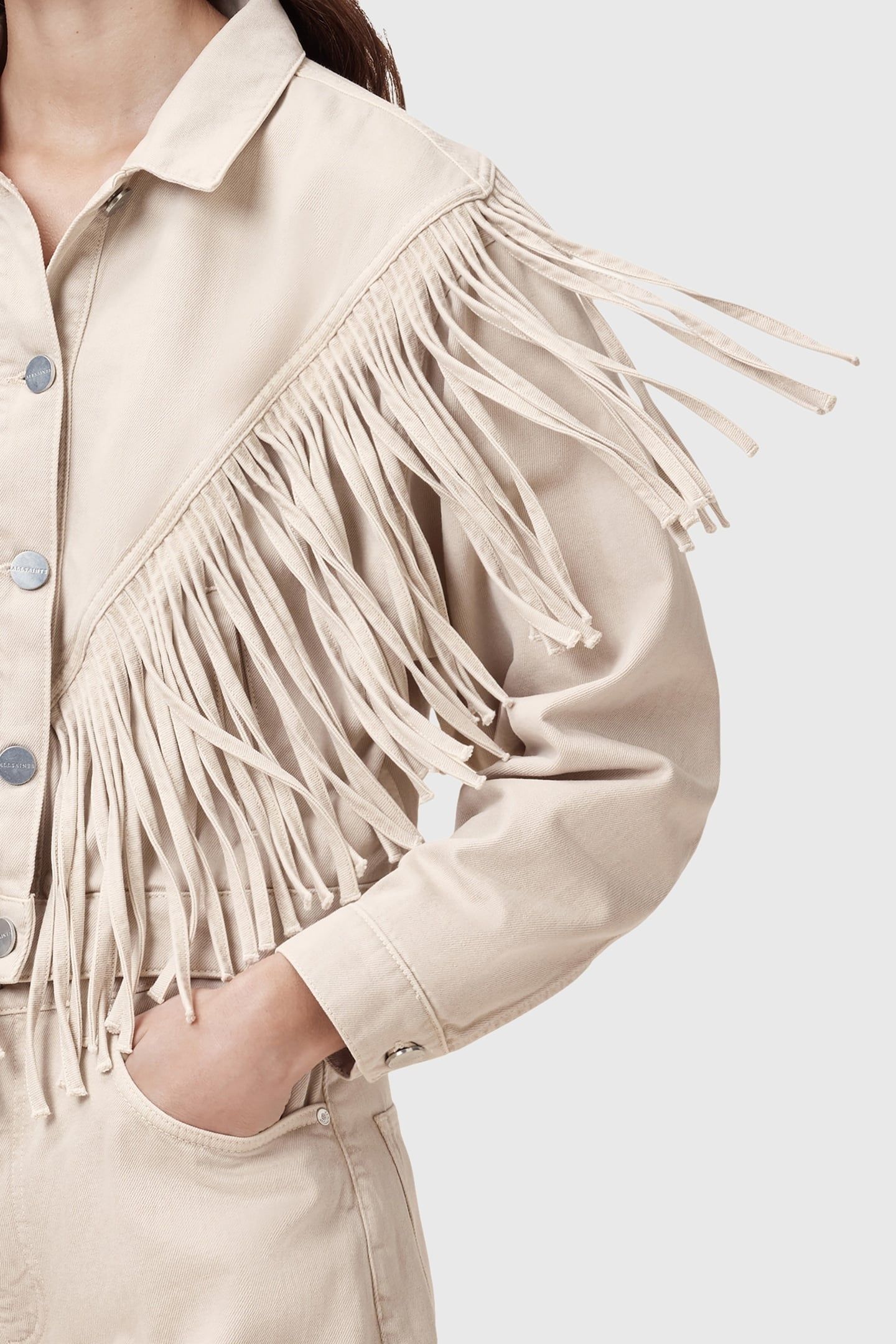 MARLENE FRNGE JACKET CREAM WHITE 8