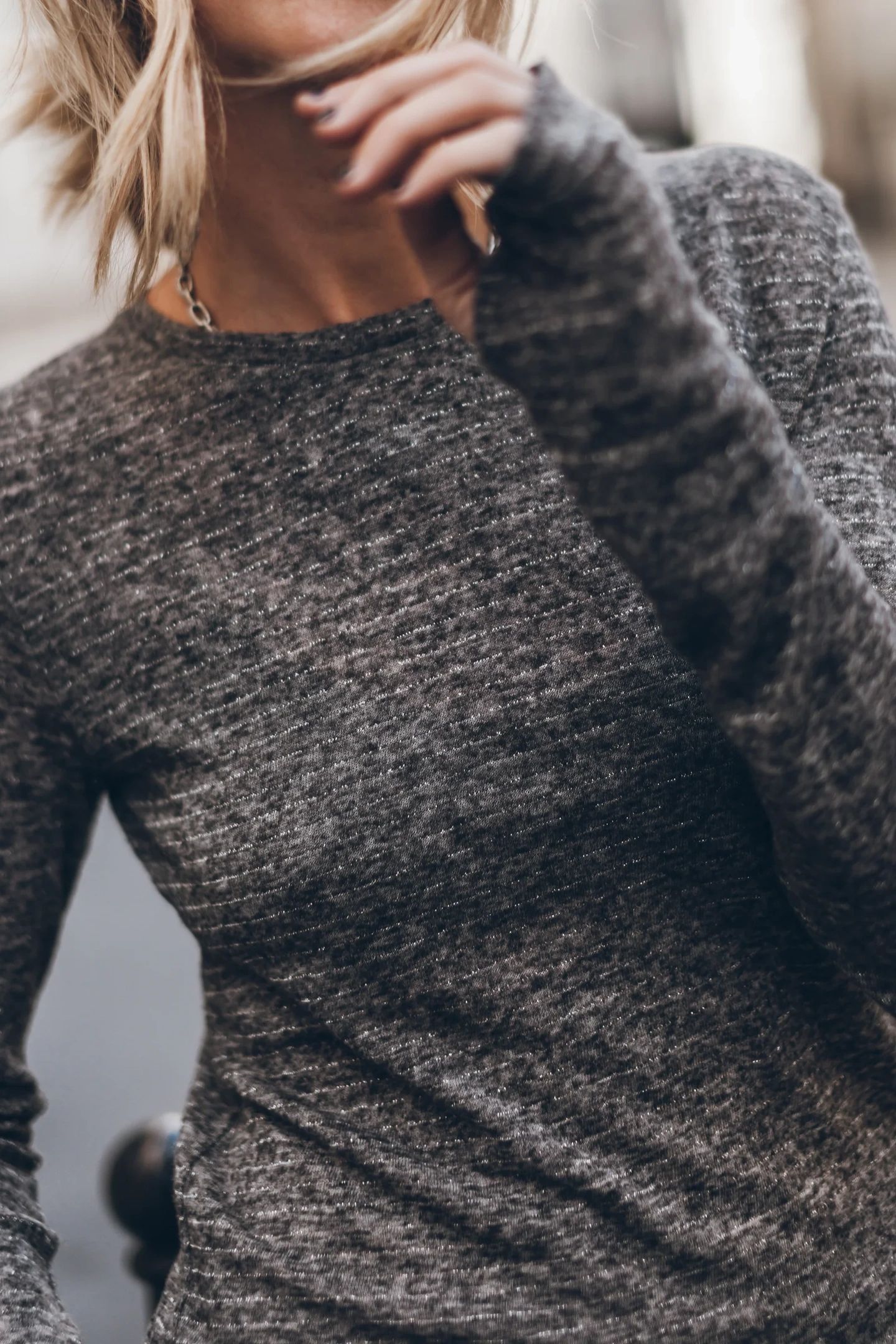 THE GREY STRIPED SPARKLY THIN LONGSLEEVE 2