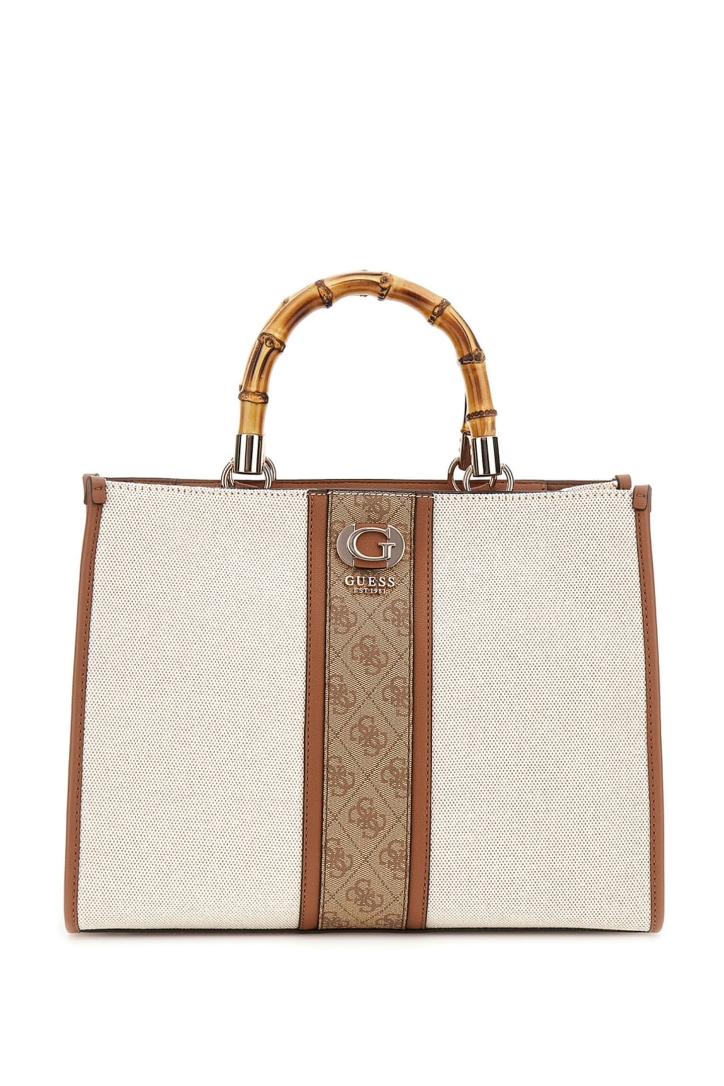 CANVAS II SMALL TOTE NATURAL/LATTE LOGO 6