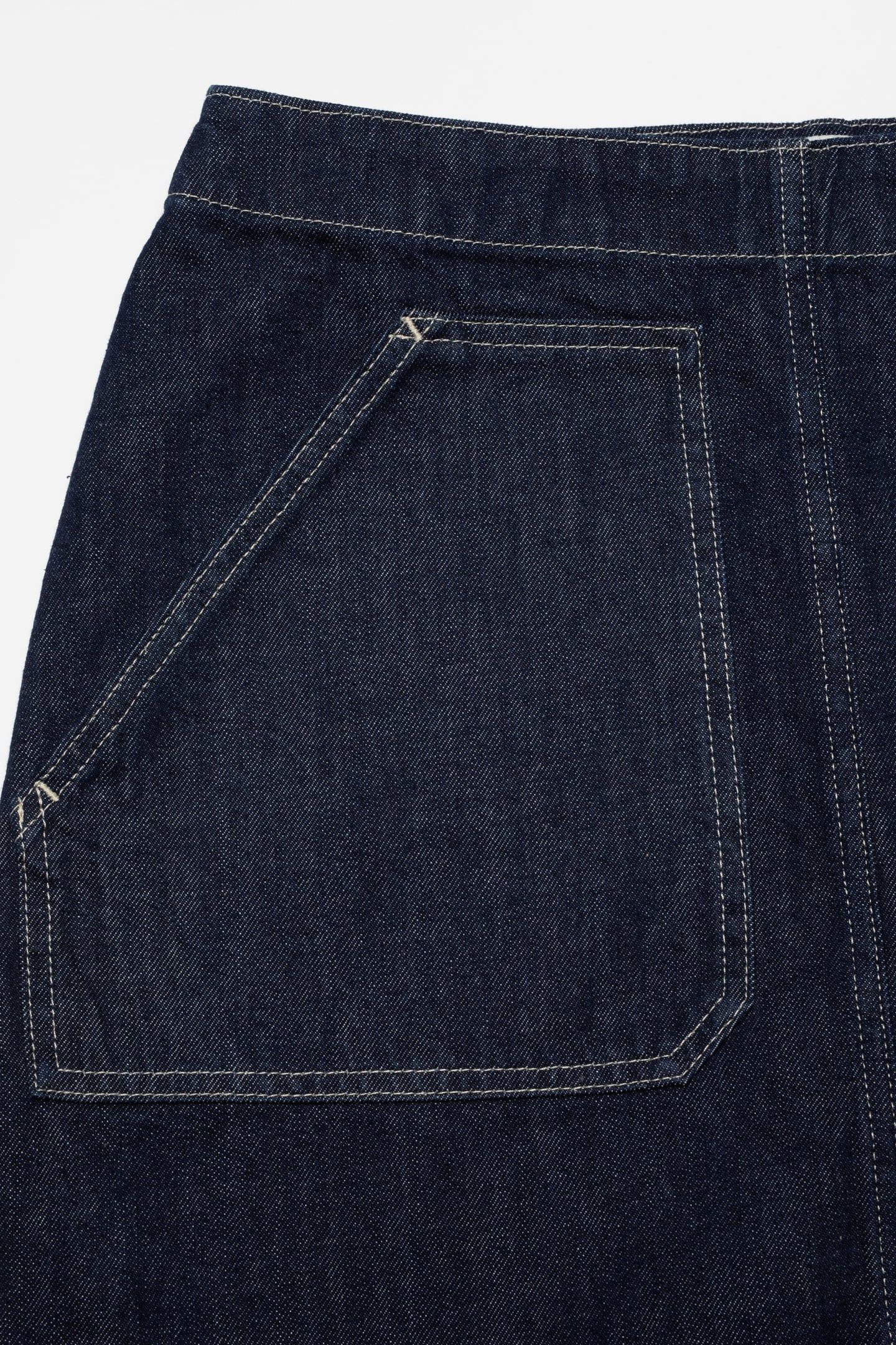 ELVY WORKWEAR DENIM SKIRT DARK BLUE 5