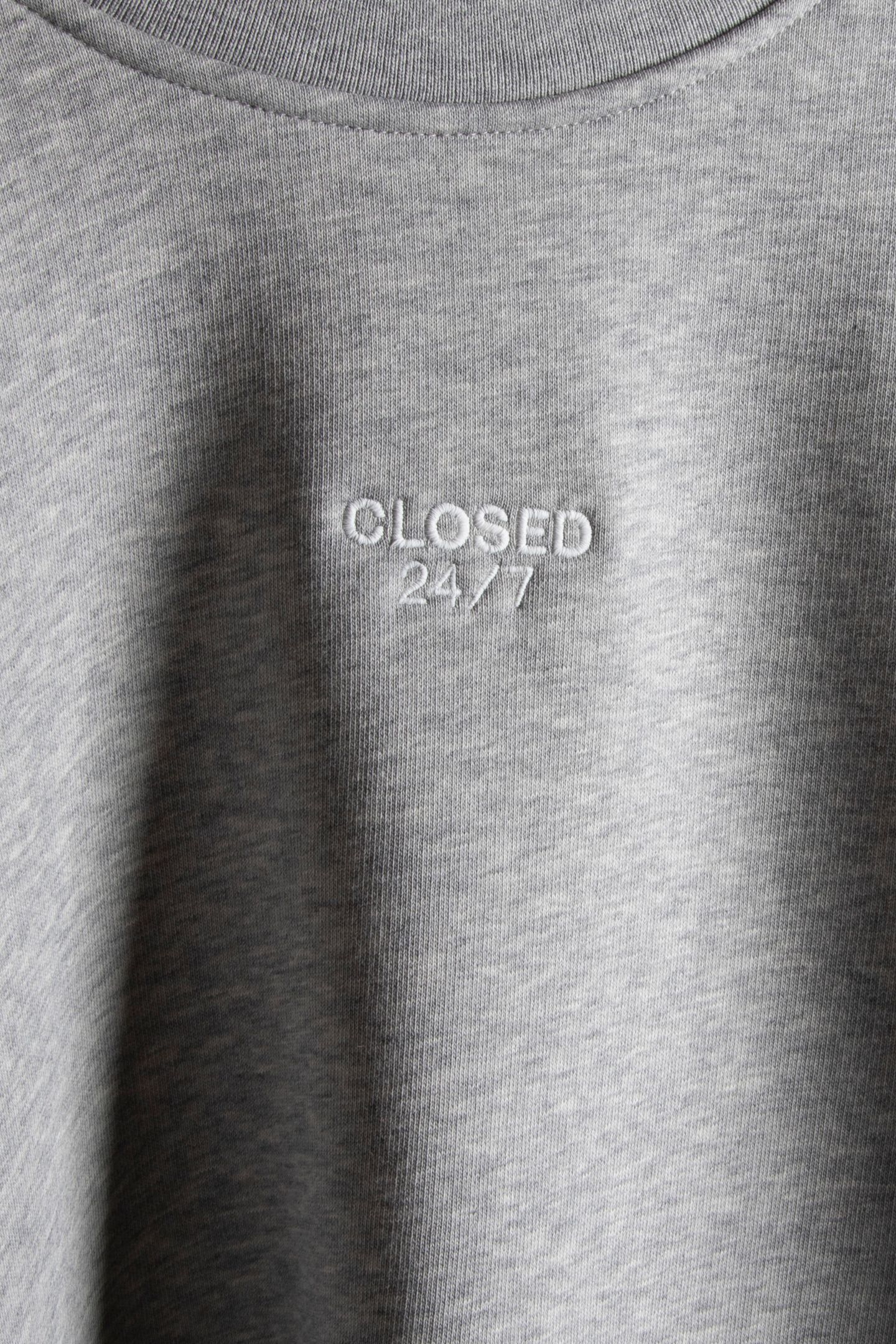 CREW SWEATSHIRT T-SHIRTS GREY HEATHER MELANGE 4