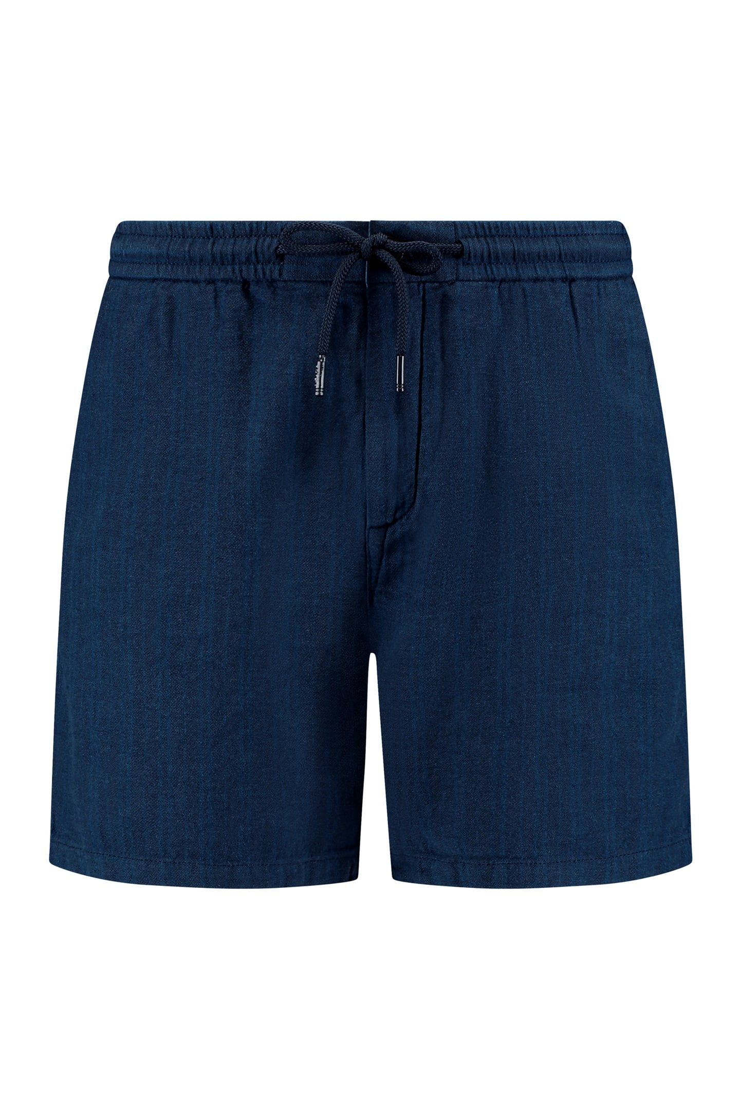 LEWIS LINEN SHORTS YARN DYE STRIPES BLUE DARK NAVY STRIPES 6