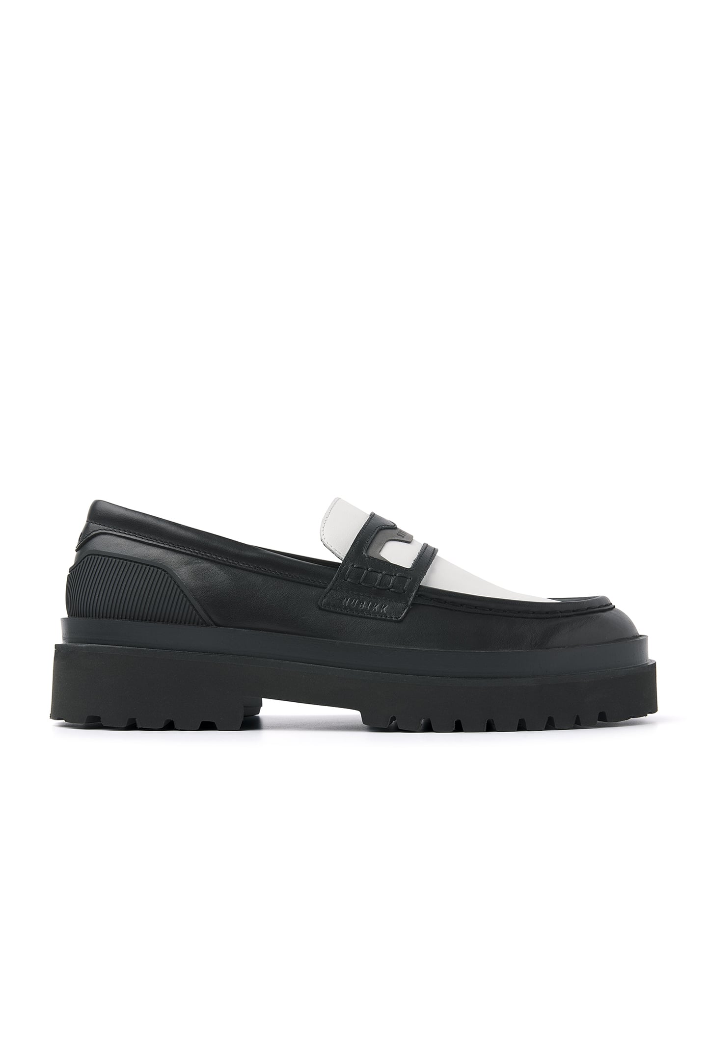 ETHAN GATSBY BLACK LEATHER-WHITE 1