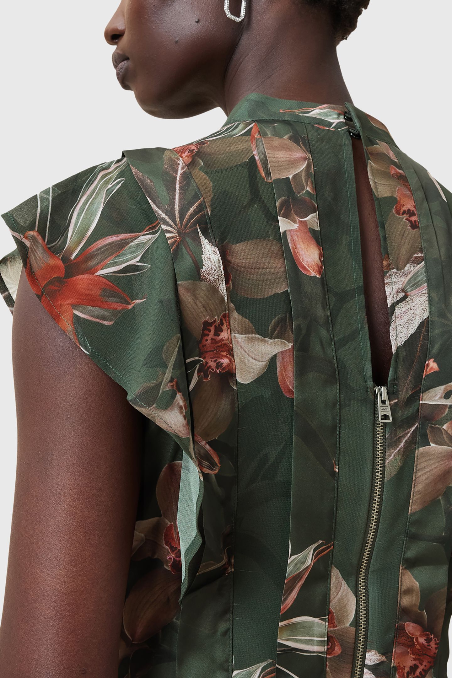 FLEUR DRESS ADENA KHAKI GREEN 8