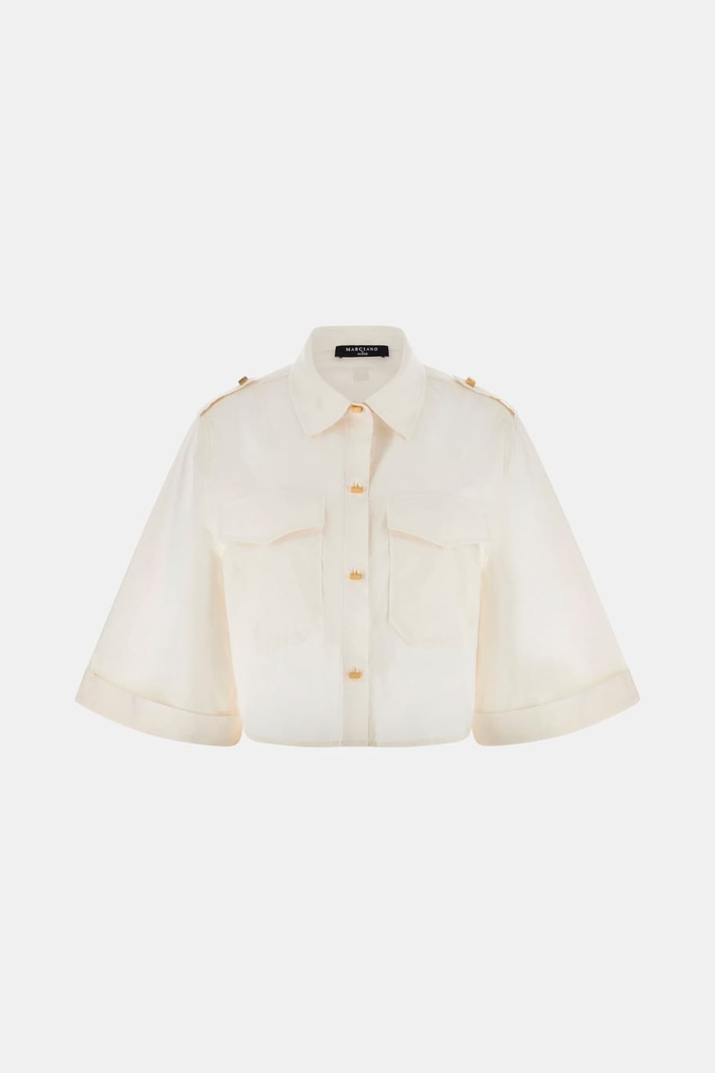 MARCIANO BY GUESS PAT CROPPED SHIRT SANDY SHORE 5