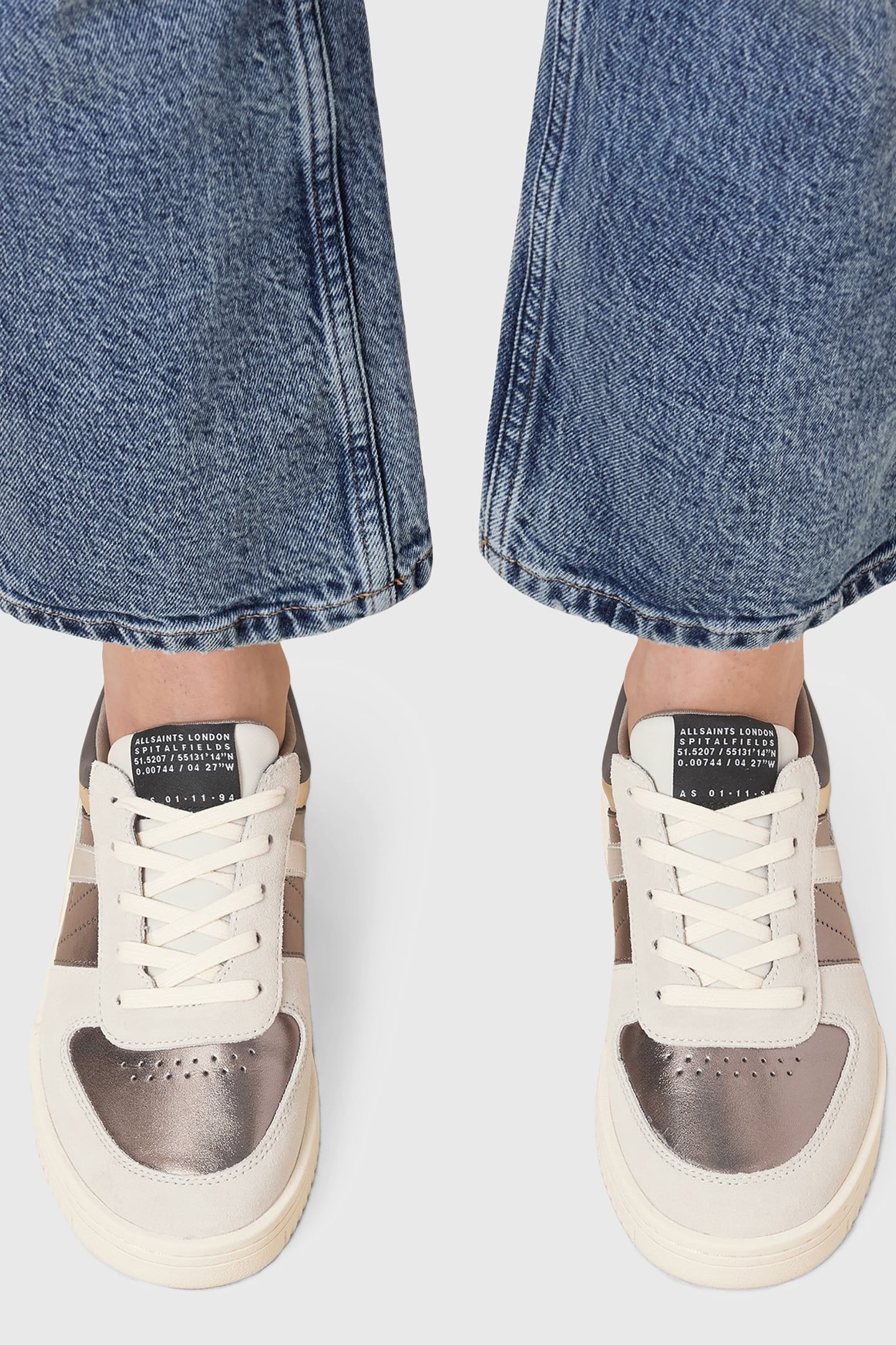 VIX SUEDE SNEAKER WHITE/METALLIC 5
