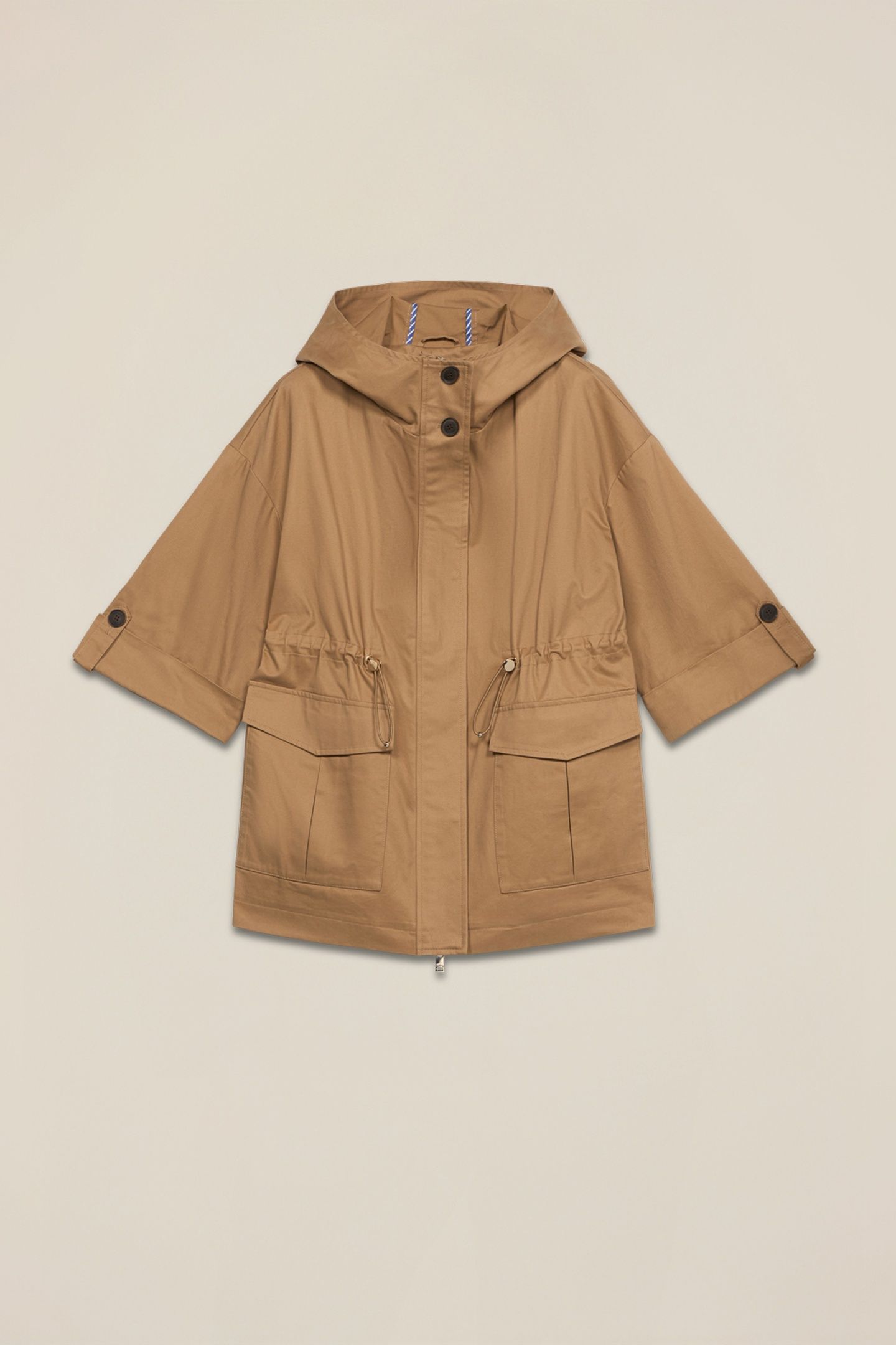 COTTON PARKA WITH HOOD BEIGE 3