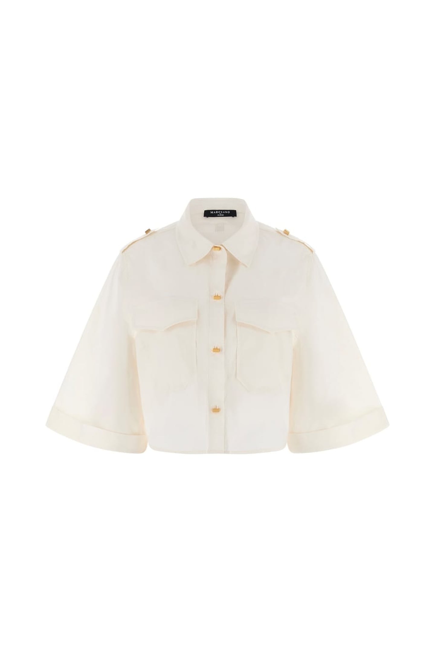 MARCIANO BY GUESS PAT CROPPED SHIRT SANDY SHORE 6