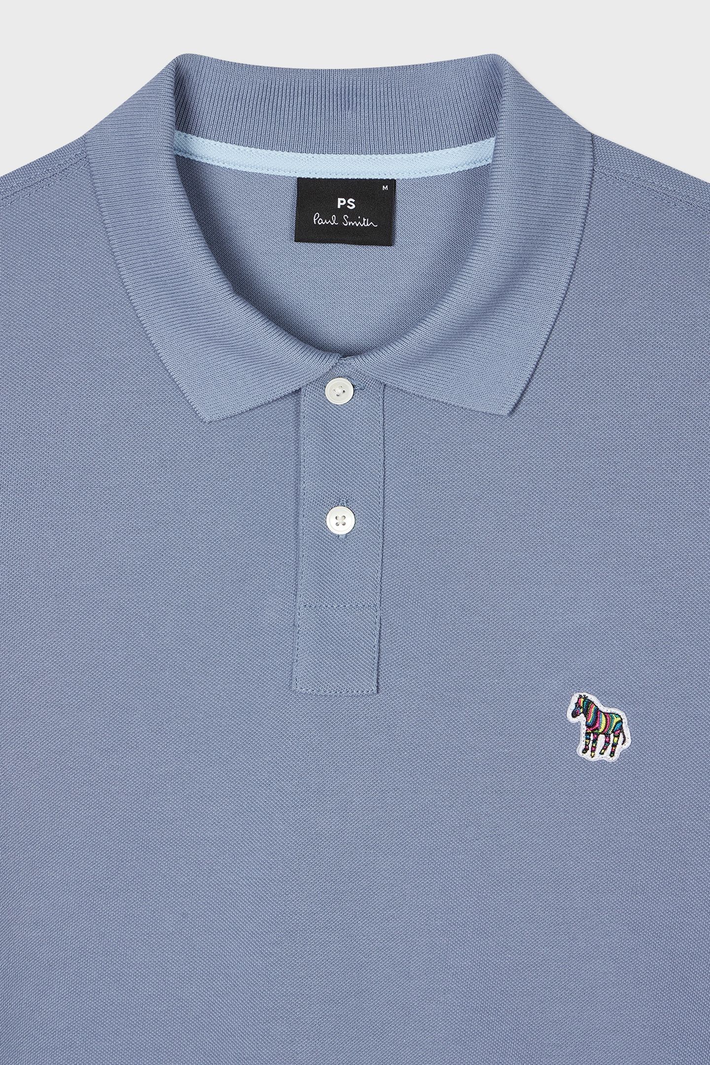 REG FIT SS POLO SHIRT ZEBRA GREYISH BLUE 3