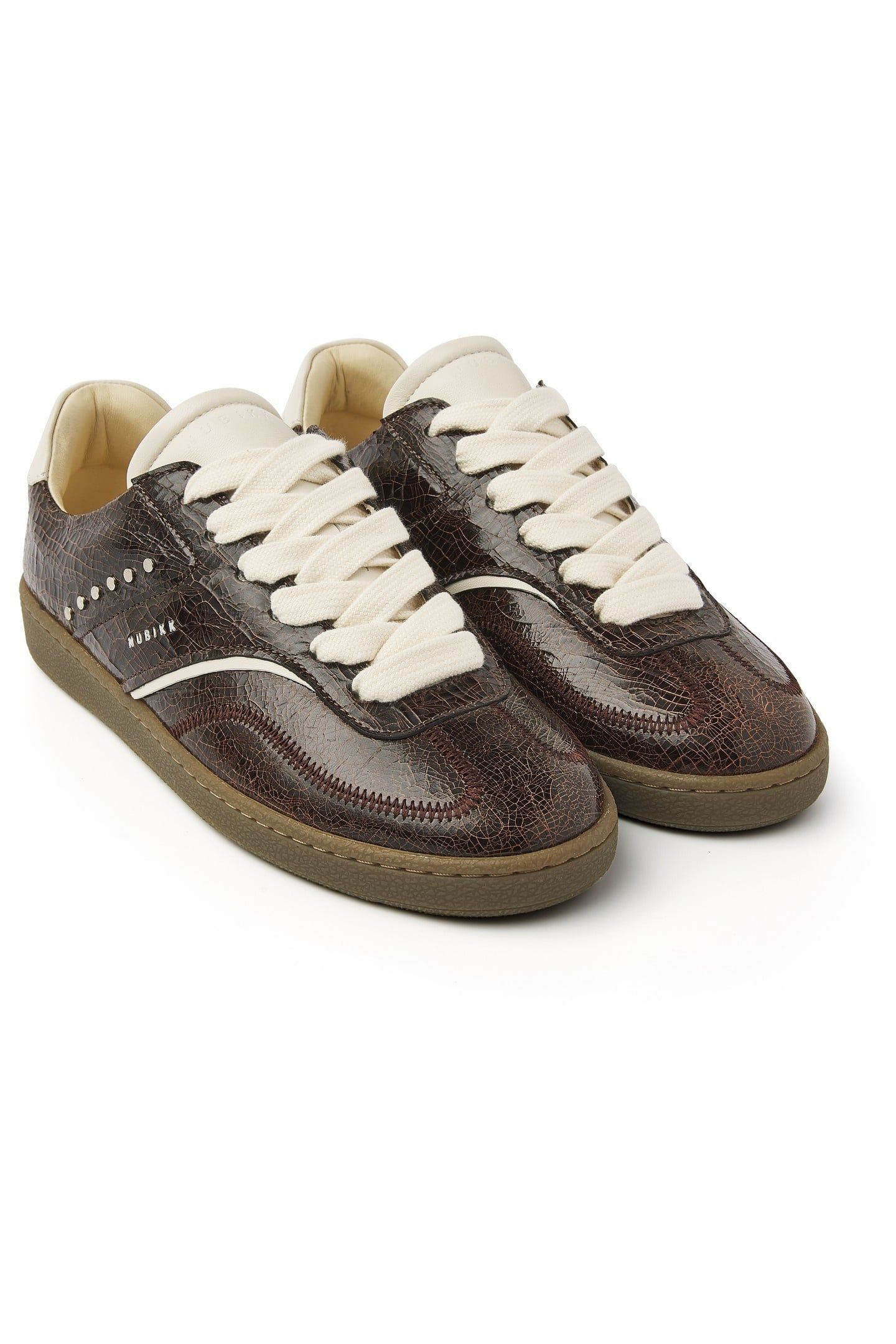 RAY OWEN STUDS DK BROWN CRAQUELE 2
