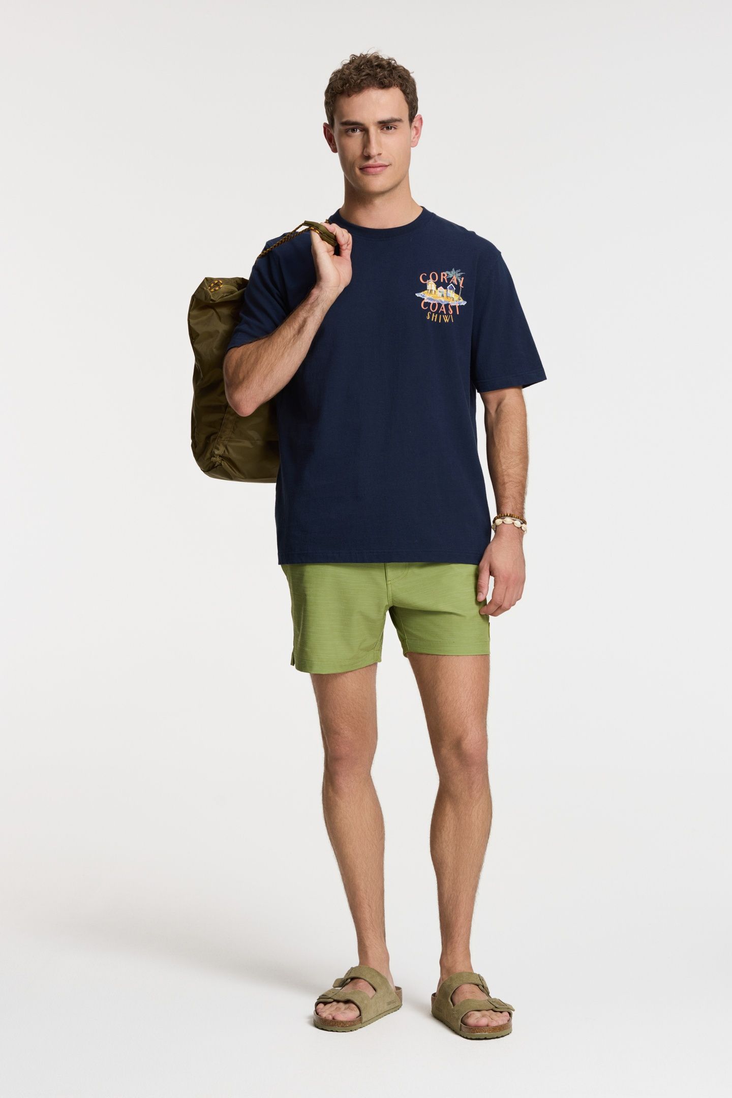 OWEN SWIM SHORTS 5 INCH SOLID GREEN FERN 3