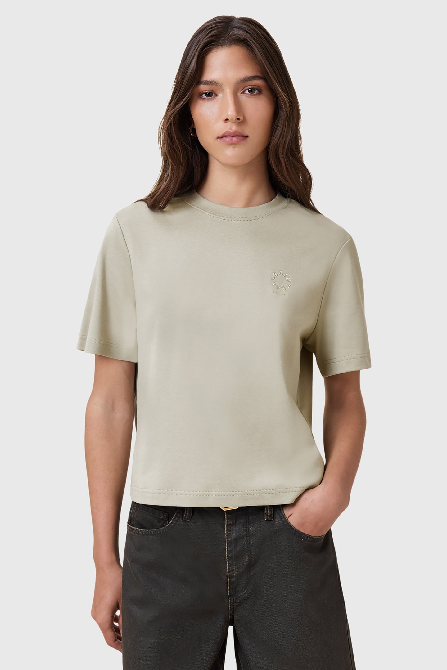LISA HAVEN TEE LIGHT ASH GREEN 3