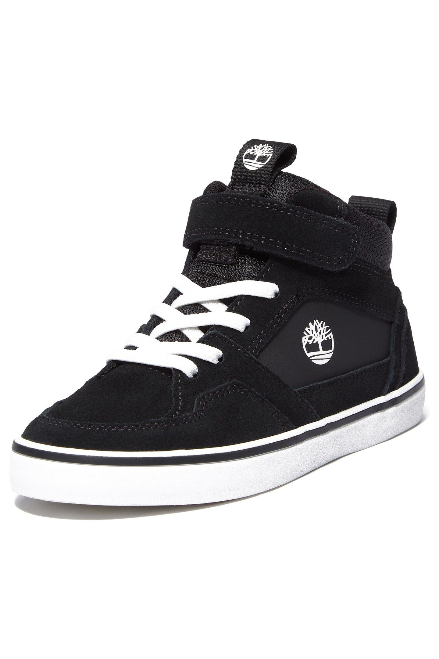 STONE JUMP MID HOOK & LOOP SNEAKER BLACK SUEDE 3