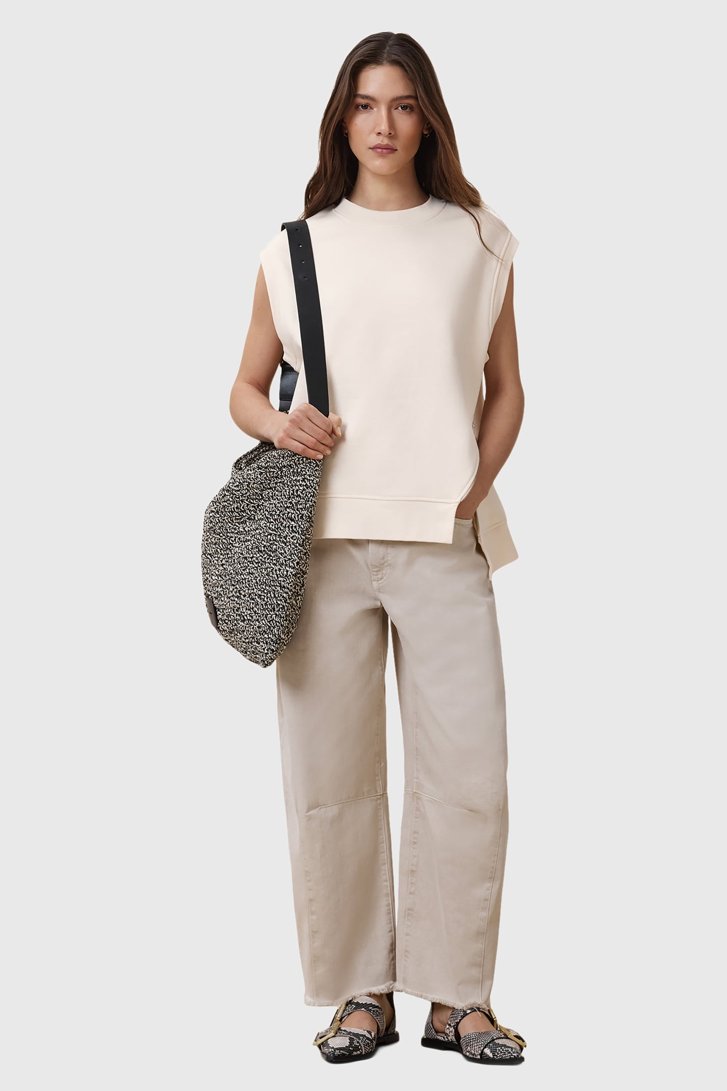 NILA ZIP SWEAT TOFU WHITE 2