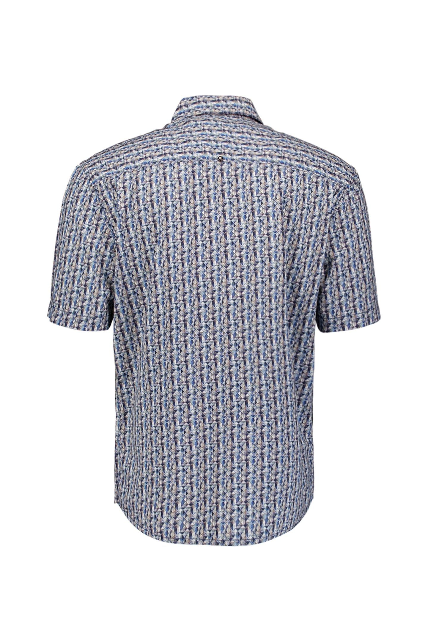 SHIRT SHORT SLEEVE ALLOVER PRINTED BLUE 3
