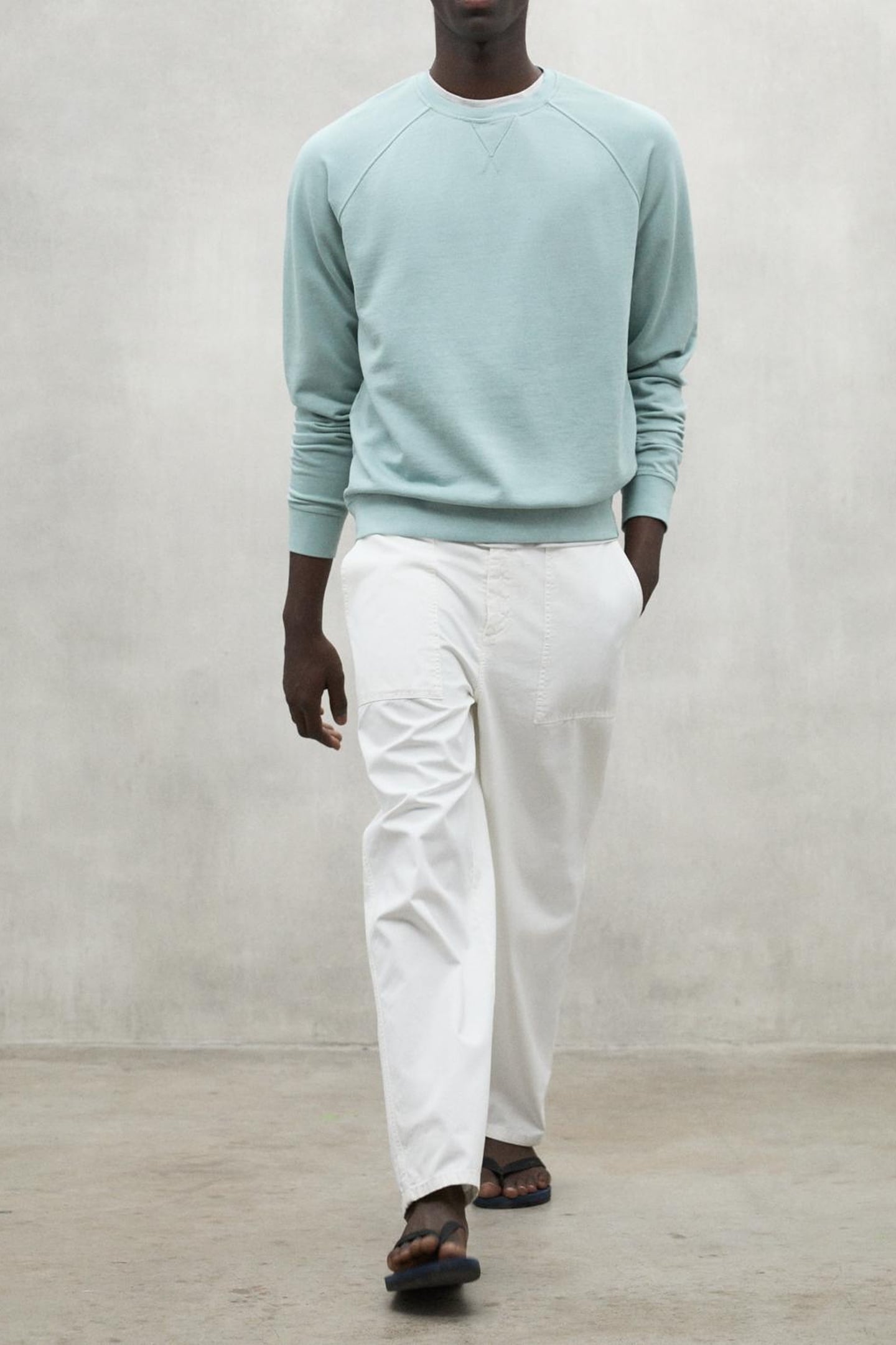 BERJAALF SWEATSHIRT WASHED GREEN 2