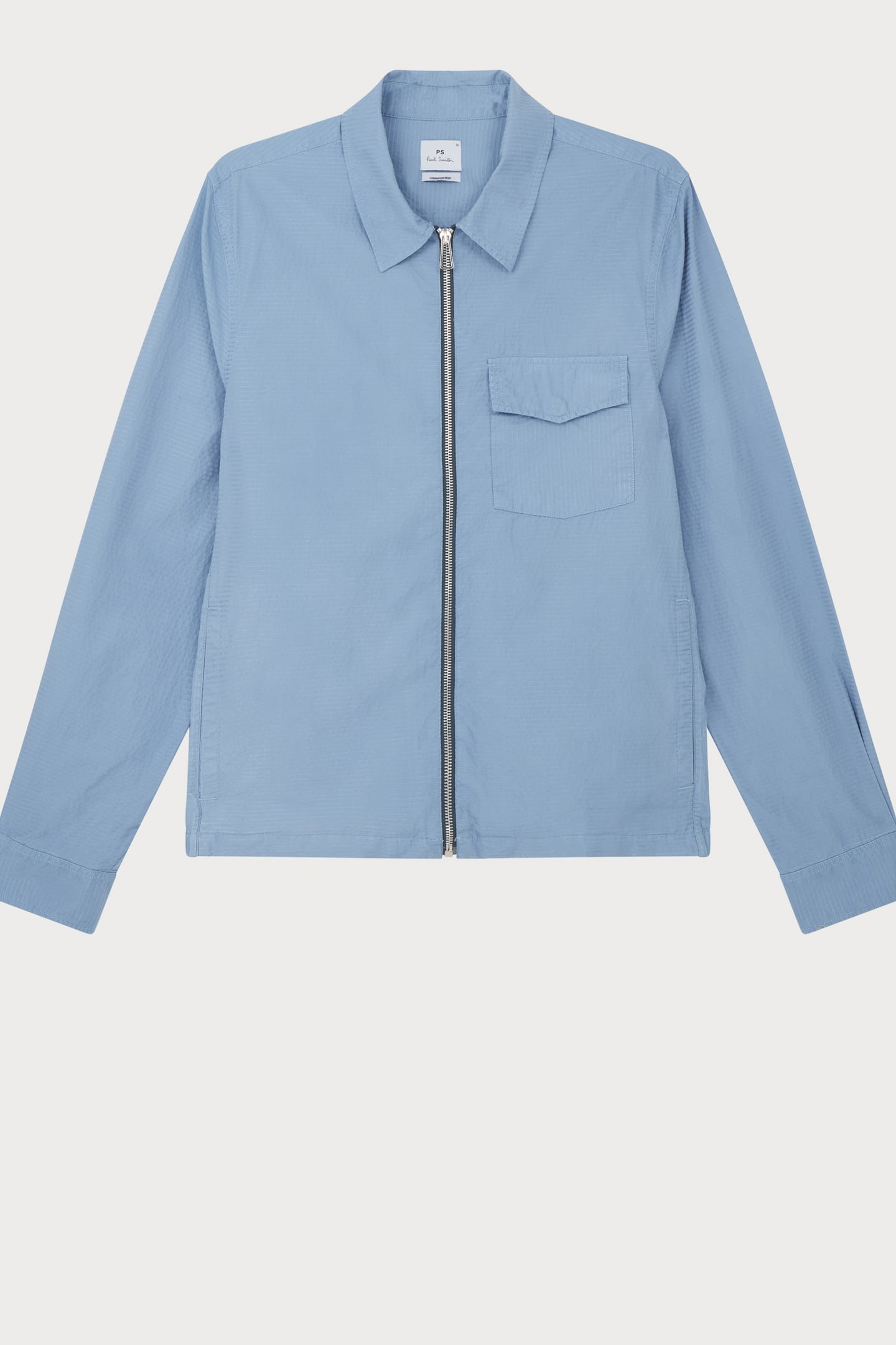 LS ZIP FRONT SHIRT JKT BLUE 1
