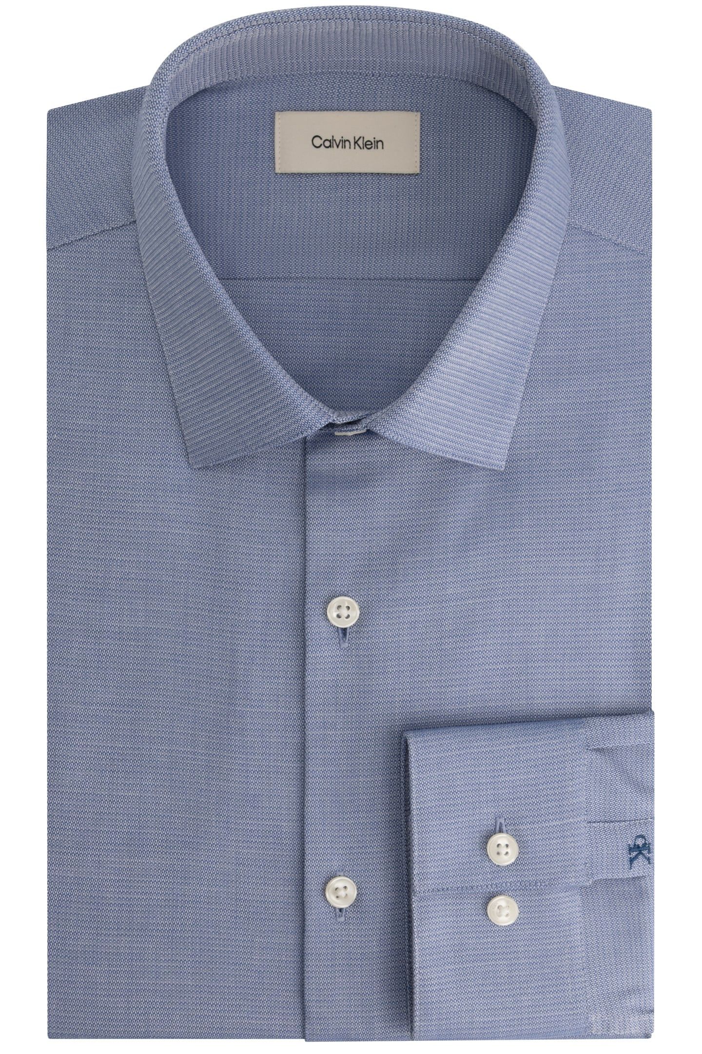 SLIM ESSENTIAL POPLIN DRESS SHIRT NAVY 4