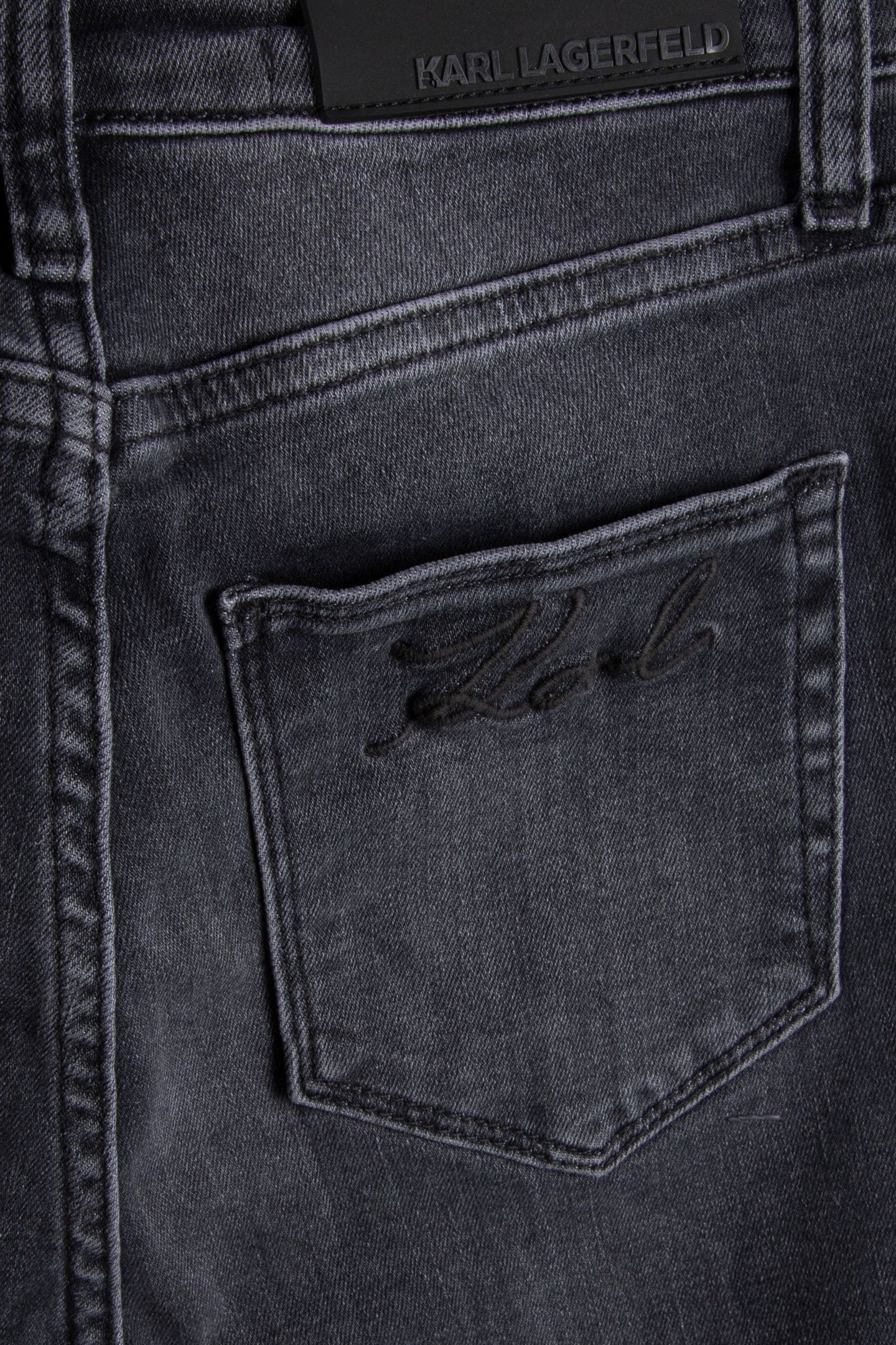 DARK GREY DENIM SKINNY  DENIM PANTS 4