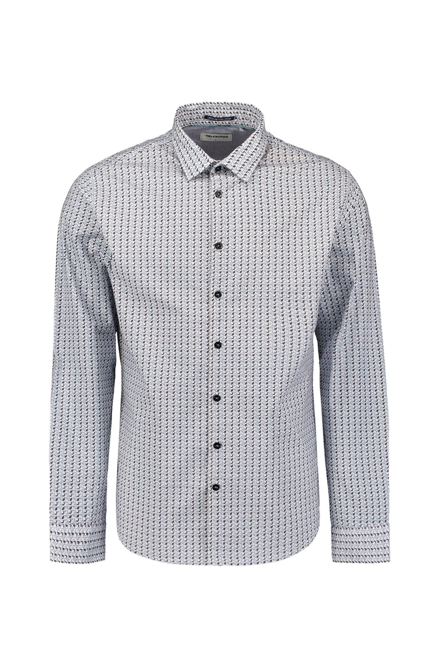 SHIRT STRETCH ALLOVER PRINTED SEABLUE 4