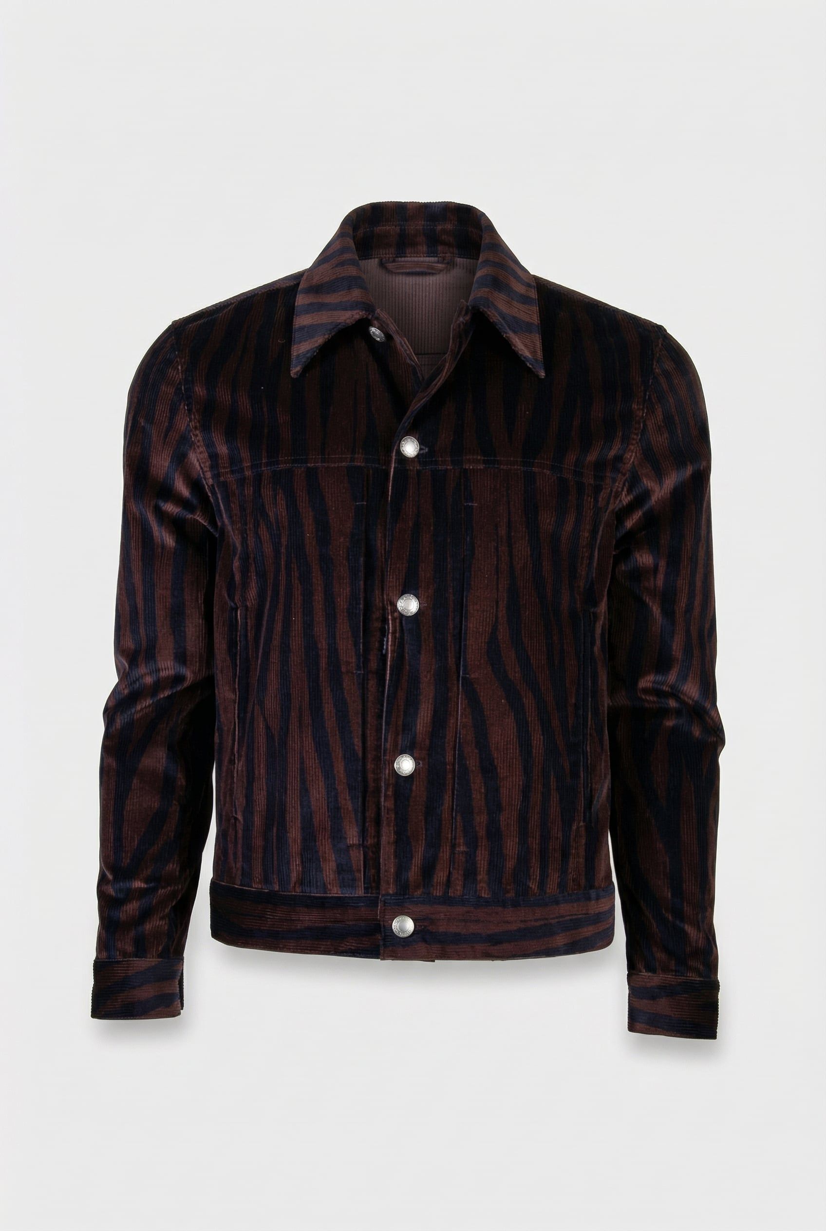 SLIM FIT DENIM STYLE JACKET BROWN 3