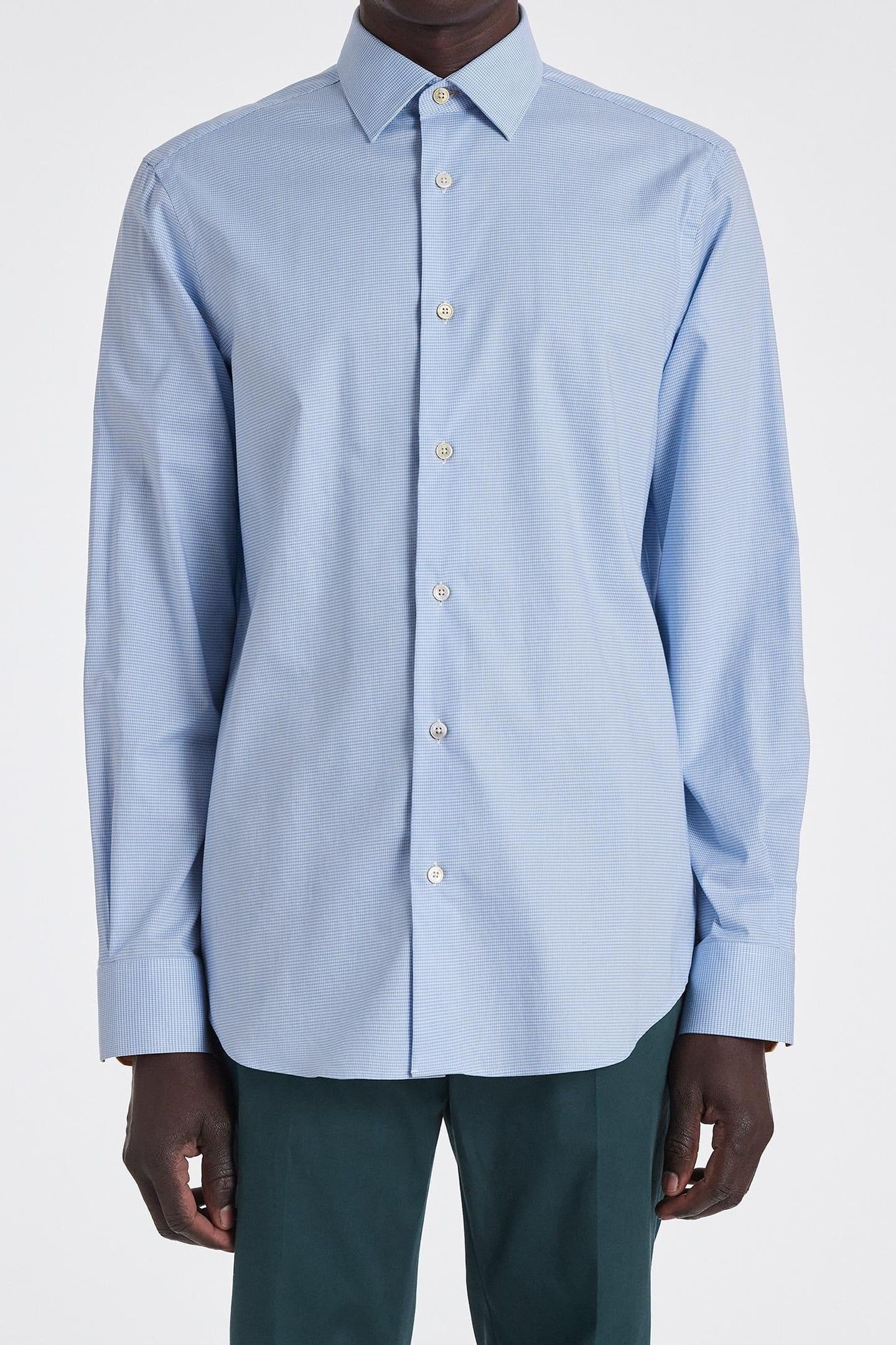 S/C TAILORED FIT SHIRT BLUE 3